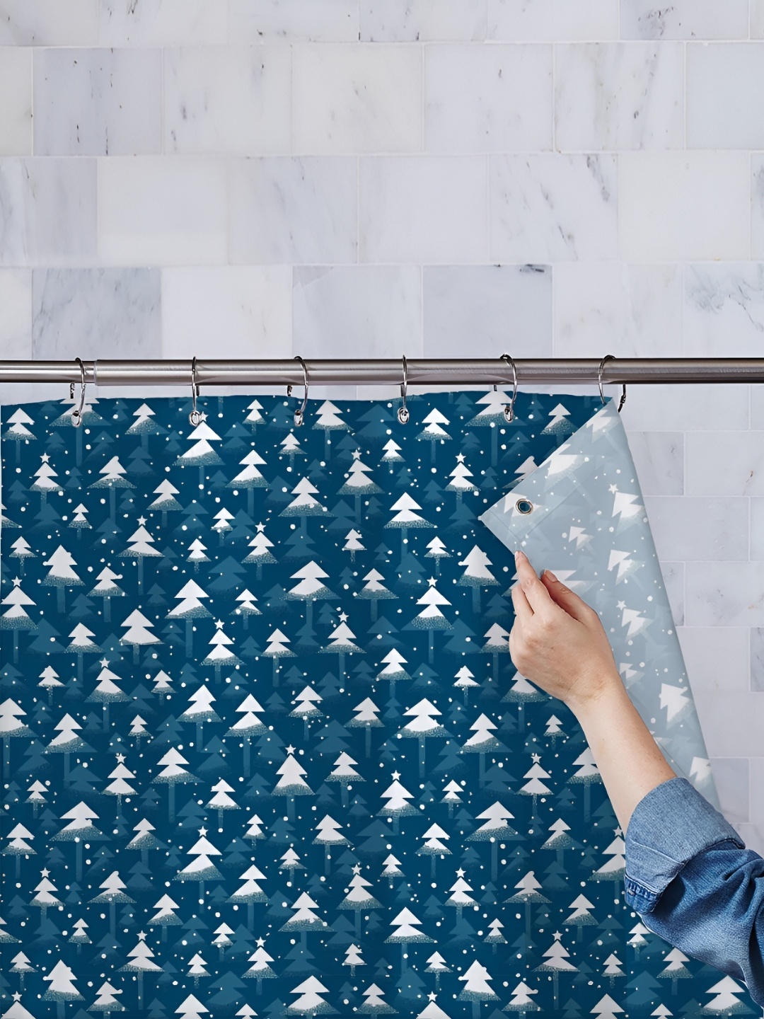 

ArtzFolio Single Piece Waterproof Polyester Shower Curtain, Multi