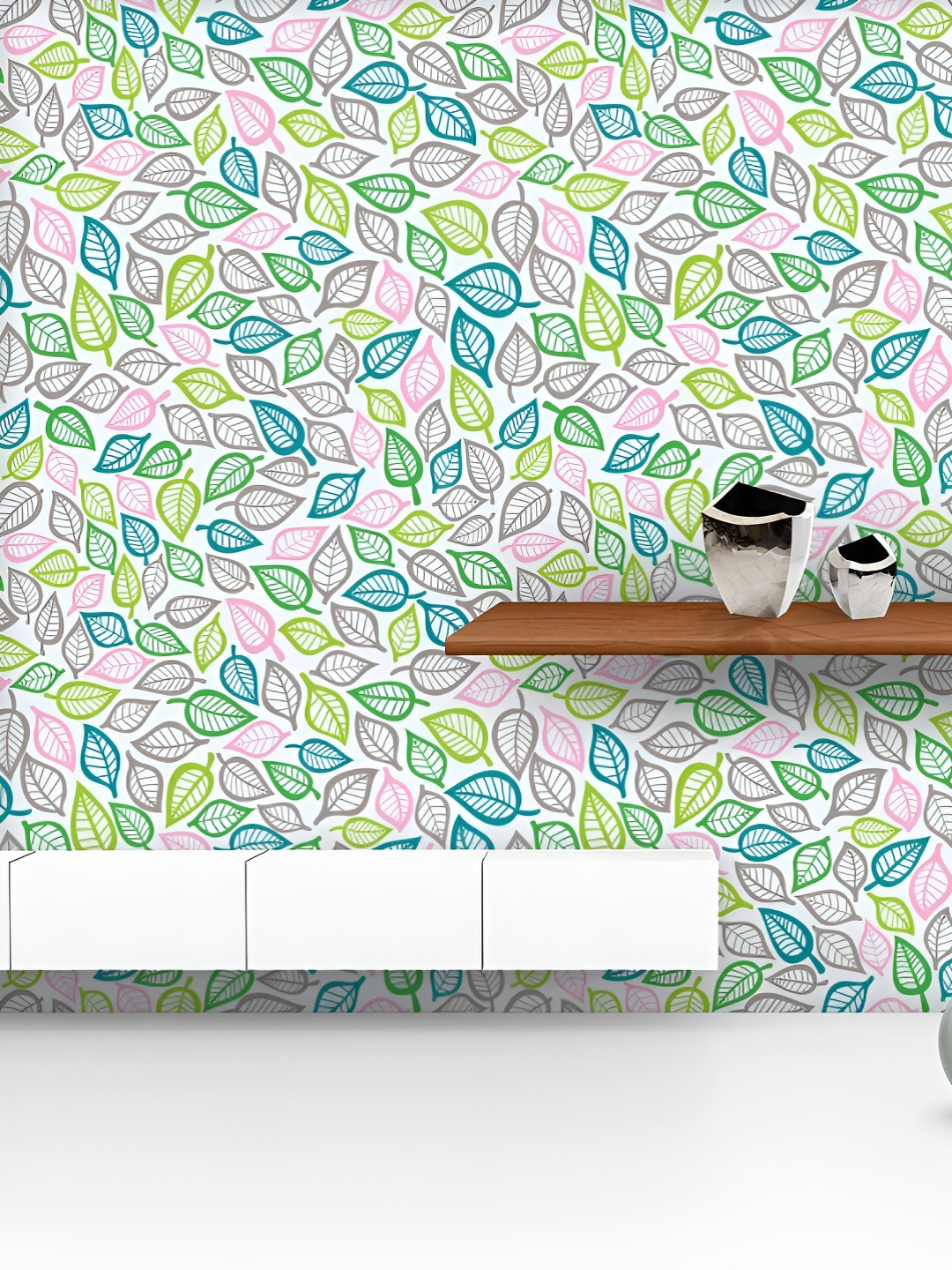 

ArtzFolio Printed UV-Resistant Anti-Bacterial Summer Leaf Peel & Stick Wallpaper, Multi