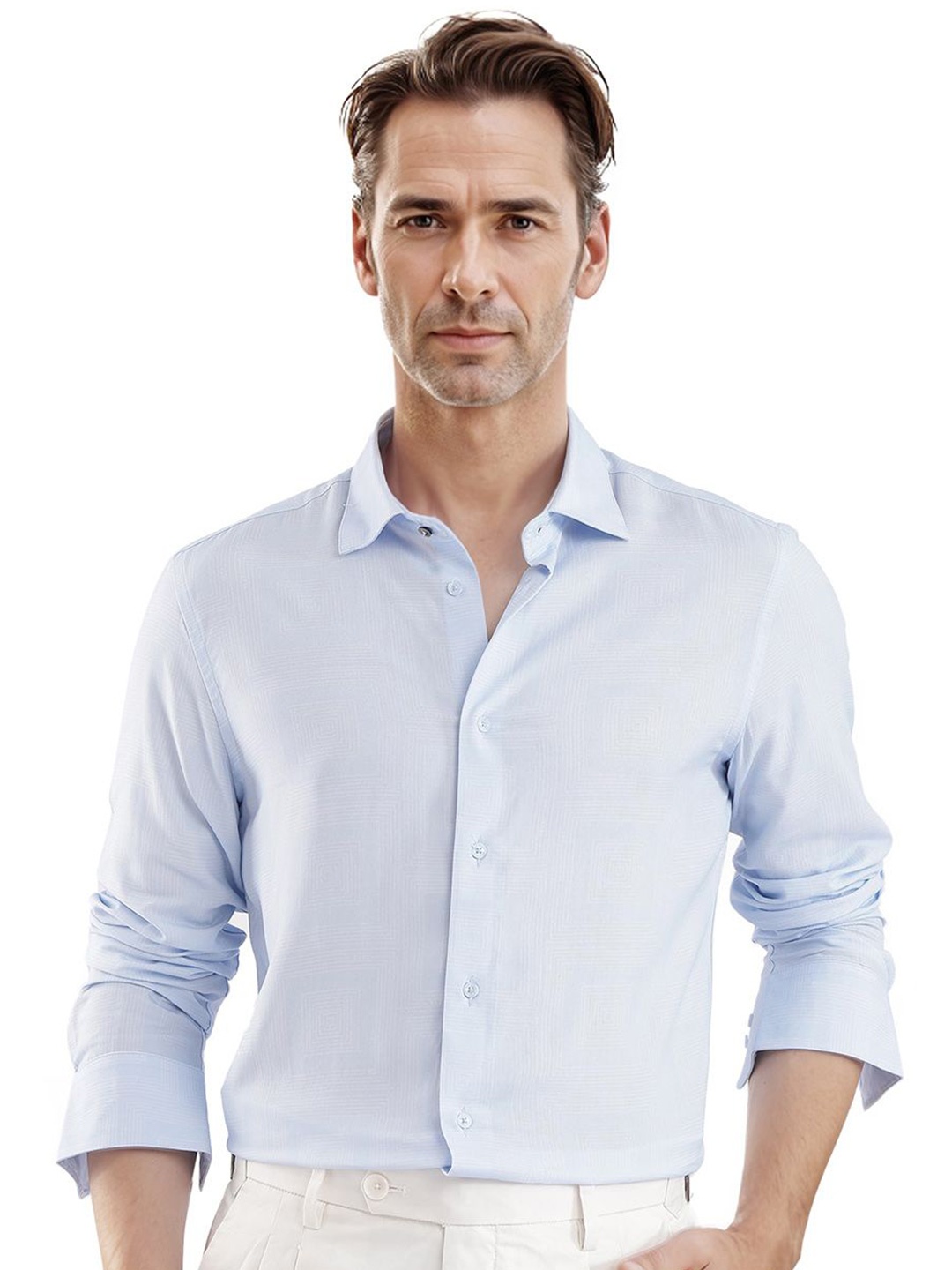 

RARE RABBIT Men Comfort Opaque Printed Casual Shirt, Blue