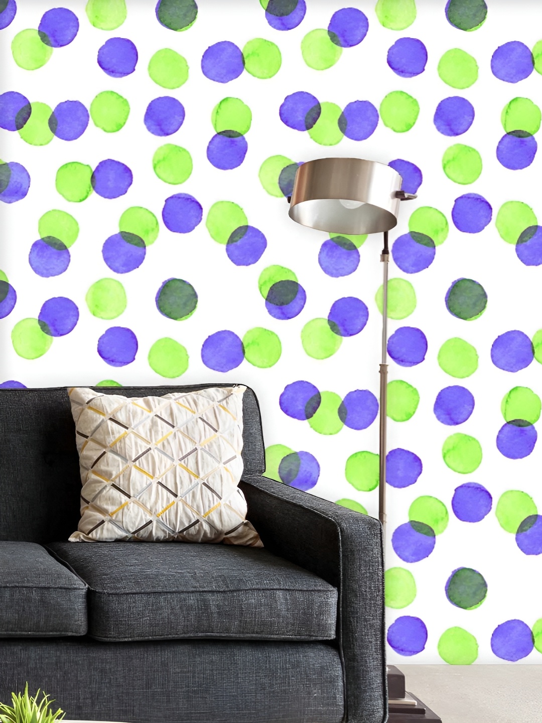 

ArtzFolio Printed UV-Resistant Anti-Bacterial Watercolor Dots Peel & Stick Wallpaper, Multi