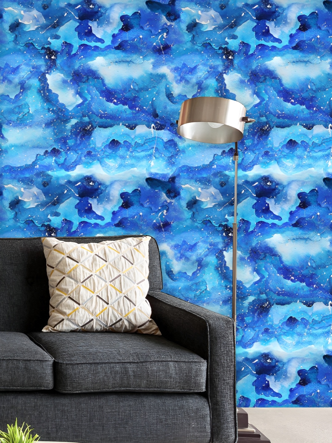 

ArtzFolio Printed UV-Resistant Anti-Bacterial Watercolor Modern Art Peel & Stick Wallpaper, Multi