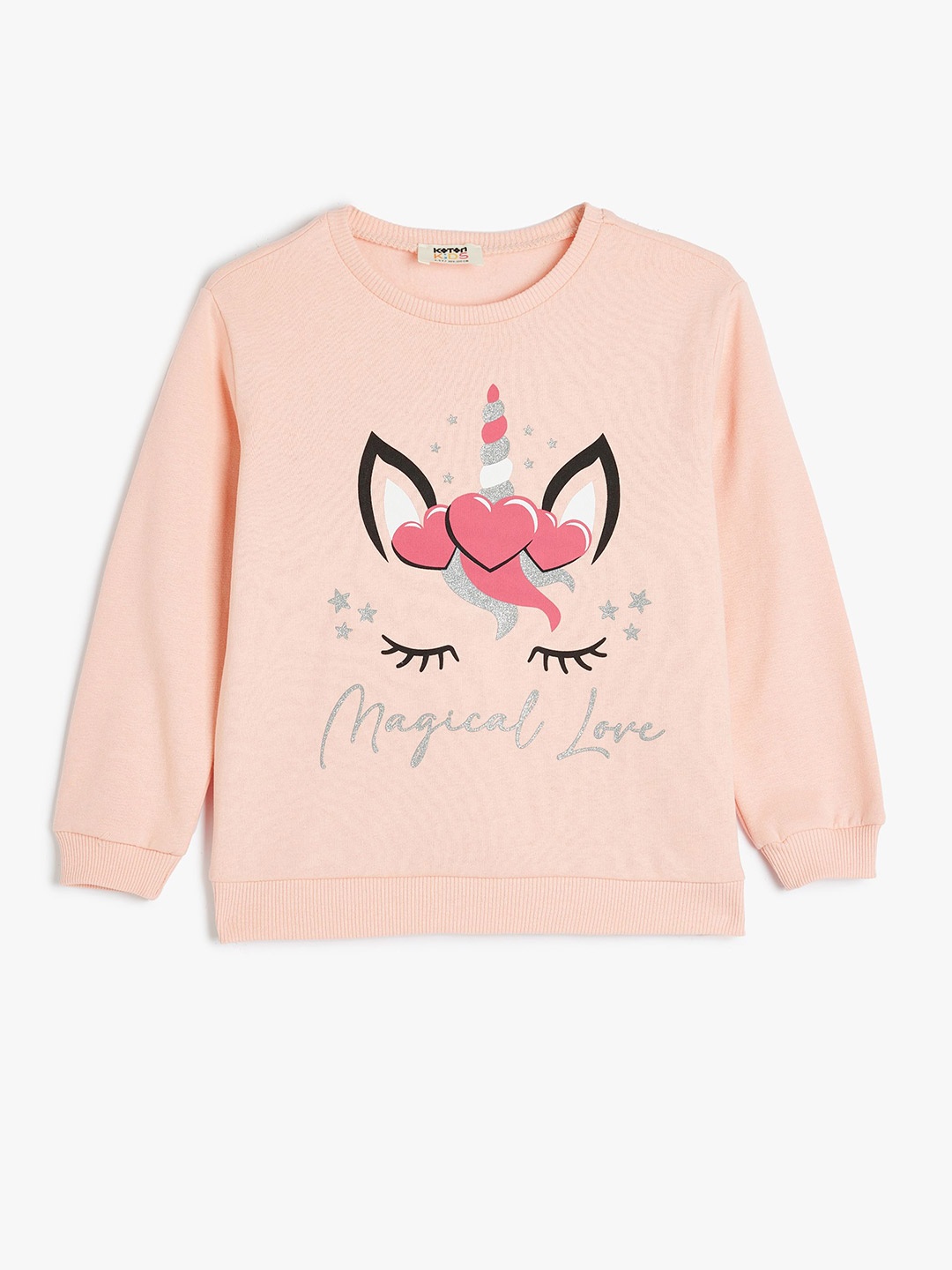 

Koton Girls Printed Pullover Sweatshirt, Pink