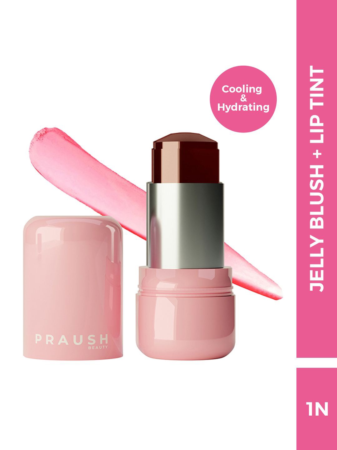 

Praush Juicy Jelly Cooling & Hydrating Tint For Cheeks & Lips - Raspberry Mood, Pink