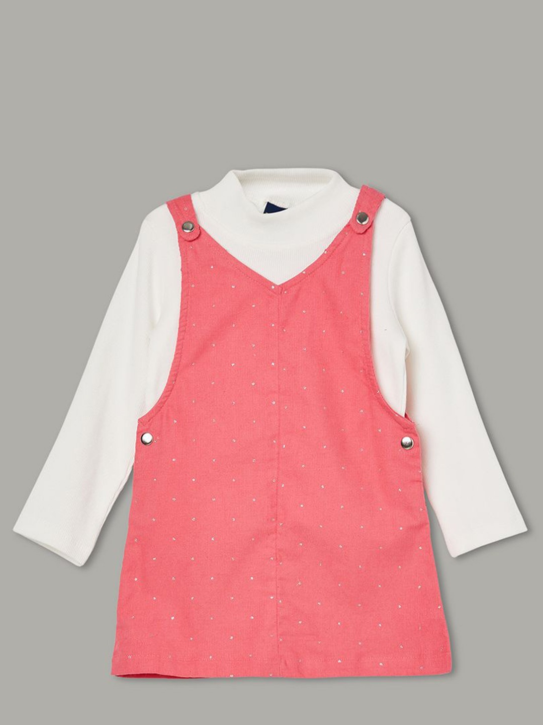 

Juniors by Lifestyle Girls Cotton Pinafore Midi Dress, Pink