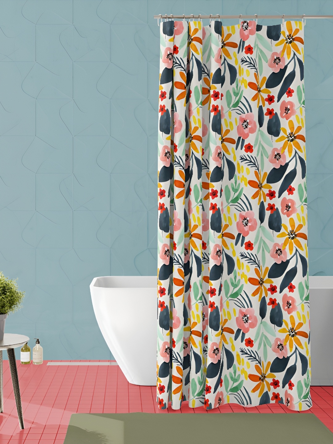 

ArtzFolio Single Piece Waterproof Polyester Shower Curtain, Multi