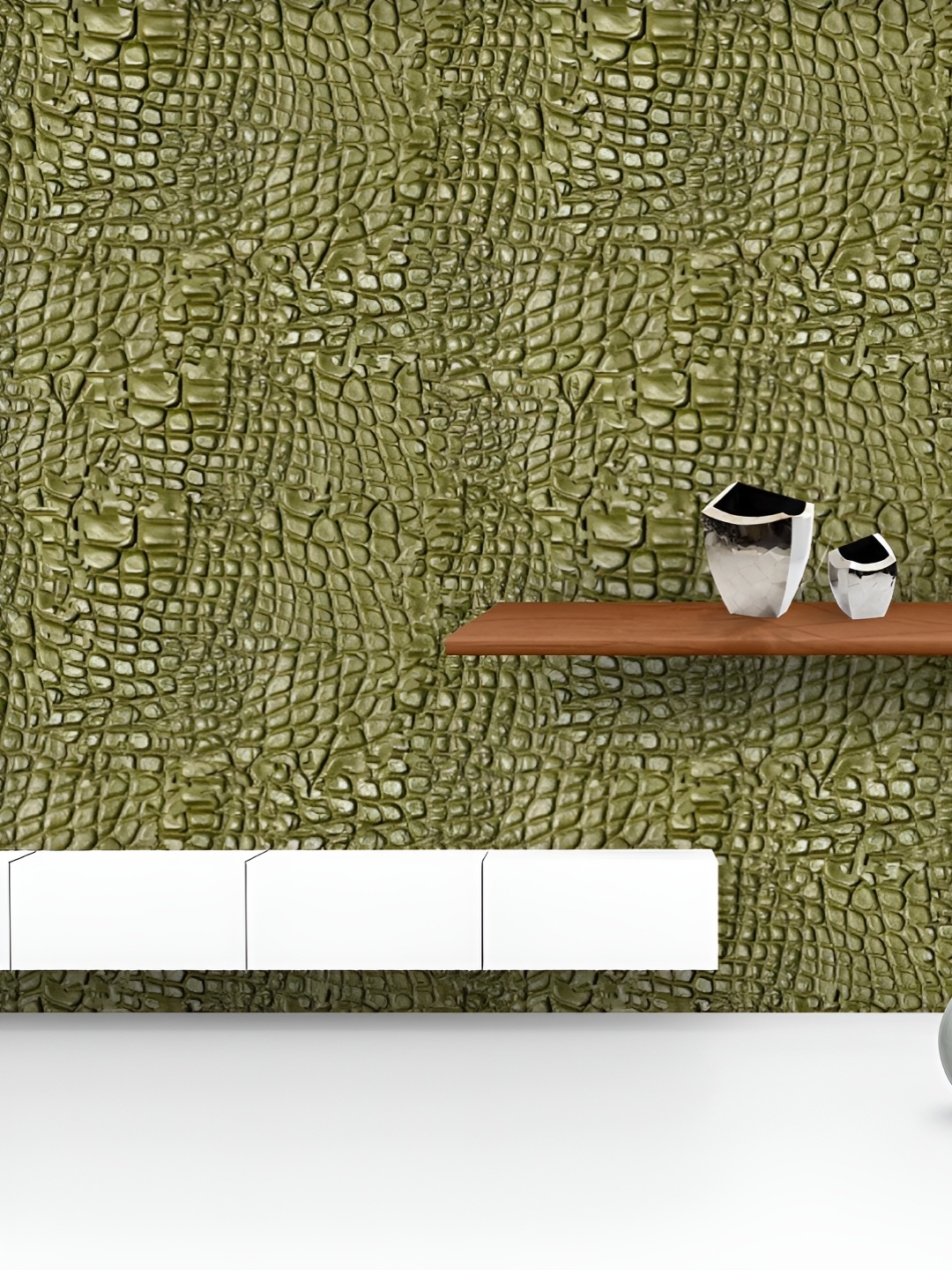 

ArtzFolio Printed UV-Resistant Anti-Bacterial Alligator HidePeel & Stick Wallpaper, Multi