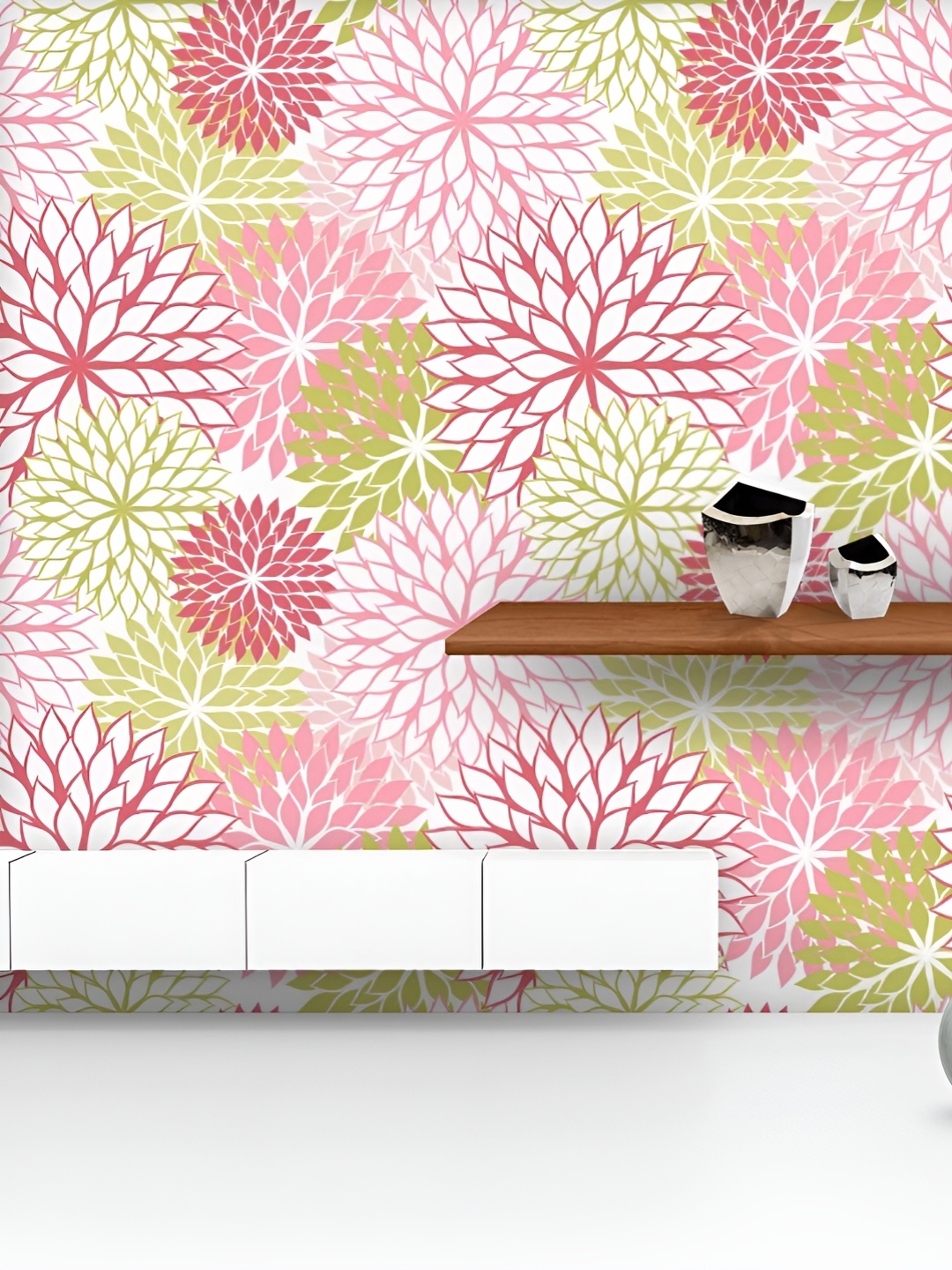 

ArtzFolio Printed UV-Resistant Anti-Bacterial Hand Draw Flowers Peel & Stick Wallpaper, Multi