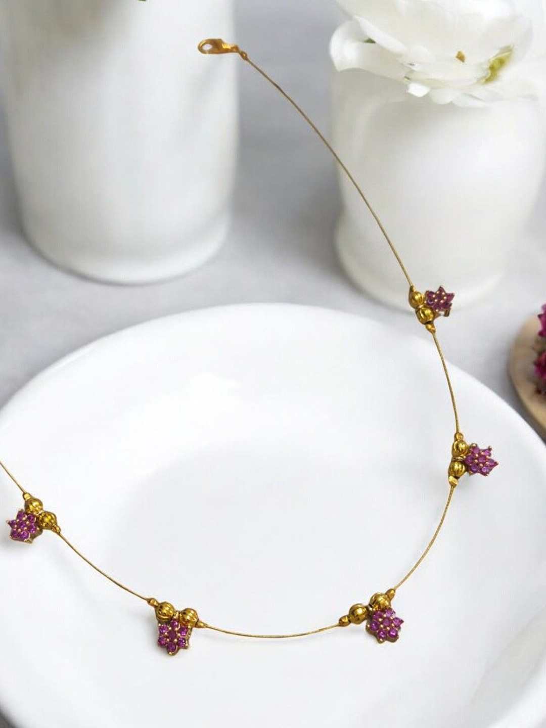 

Adc fashions Gold Plated American Diamond Necklace