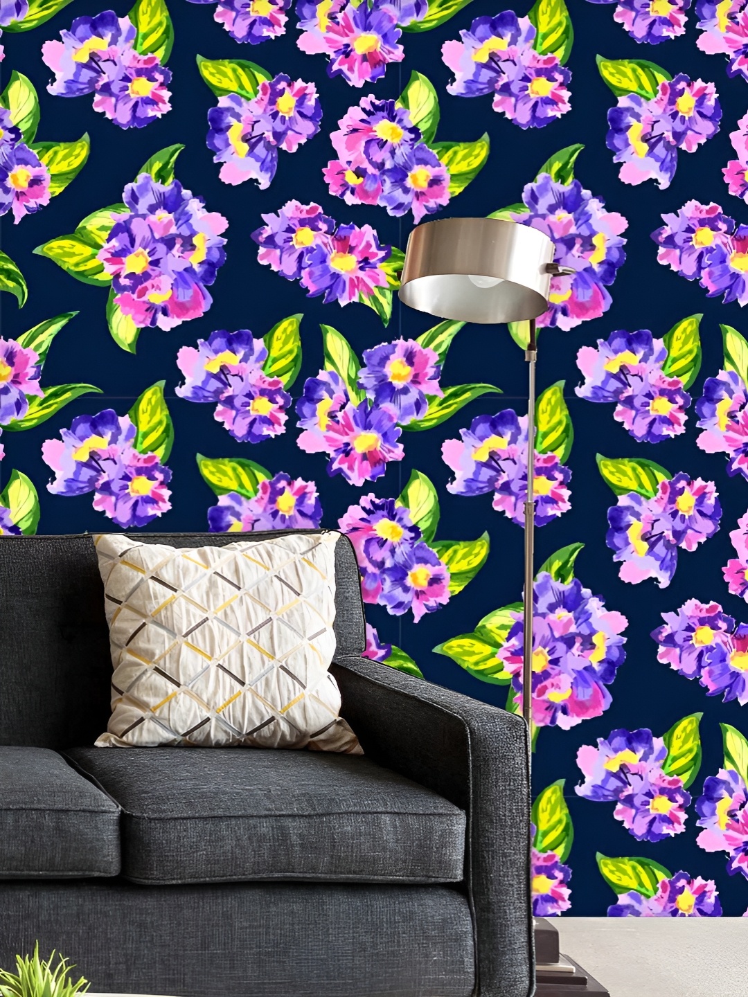 

ArtzFolio Printed UV-Resistant Anti-Bacterial Watercolor Flower Peel & Stick Wallpaper, Multi