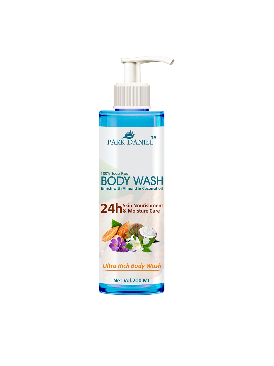 

Park Daniel Ultra Rich Body Wash With Almond & Coconut Oil - 200 ml, Blue