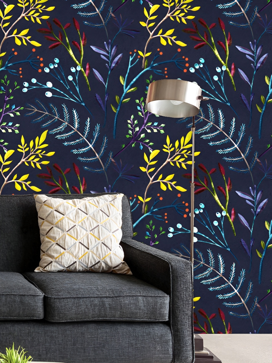 

ArtzFolio Printed UV-Resistant Anti-Bacterial Floral Botanical Pattern Peel & Stick Wallpaper, Multi