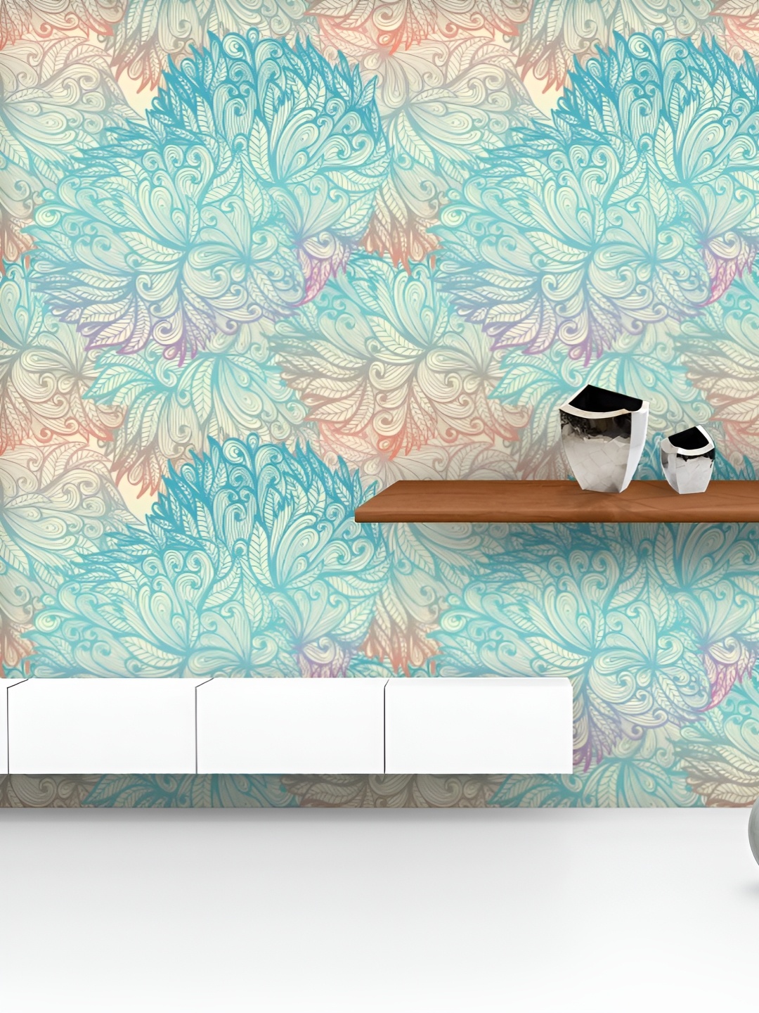 

ArtzFolio Printed UV-Resistant Anti-Bacterial Vintage Cloudy Peel & Stick Wallpaper, Multi