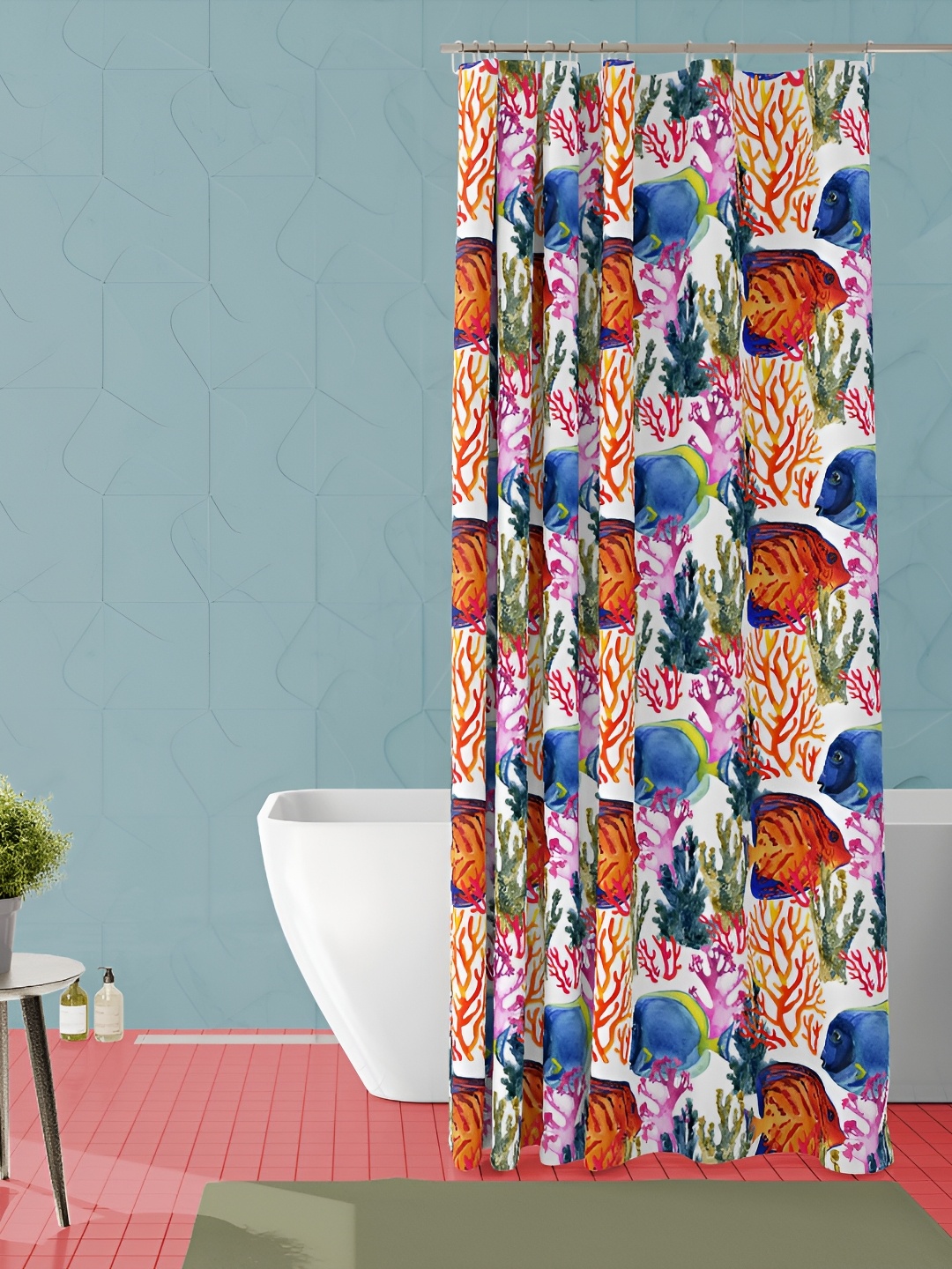 

ArtzFolio Single Piece Waterproof Polyester Shower Curtain, Multi