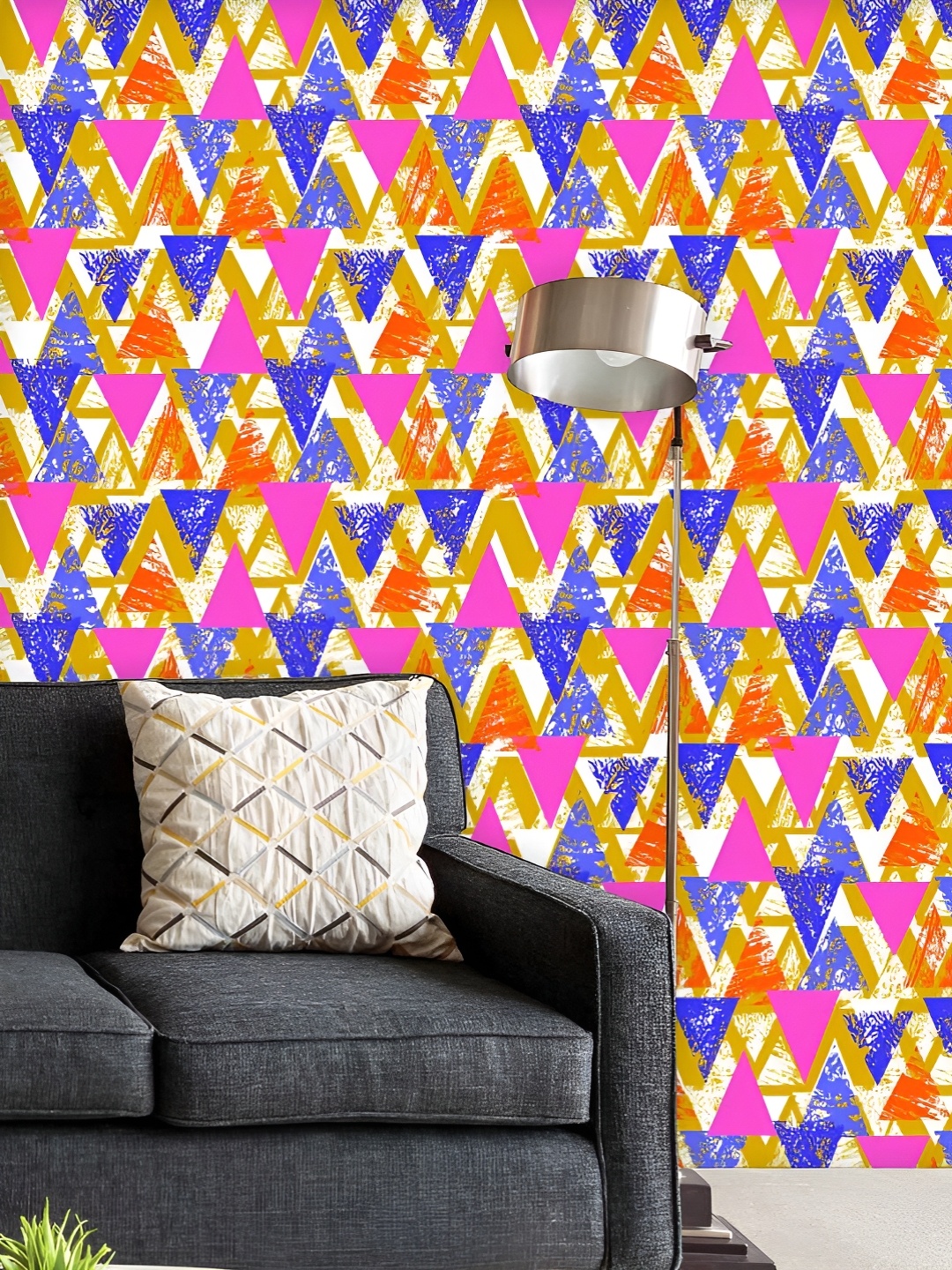 

ArtzFolio Printed UV-Resistant Anti-Bacterial Geometrical Behaviour Peel & Stick Wallpaper, Multi