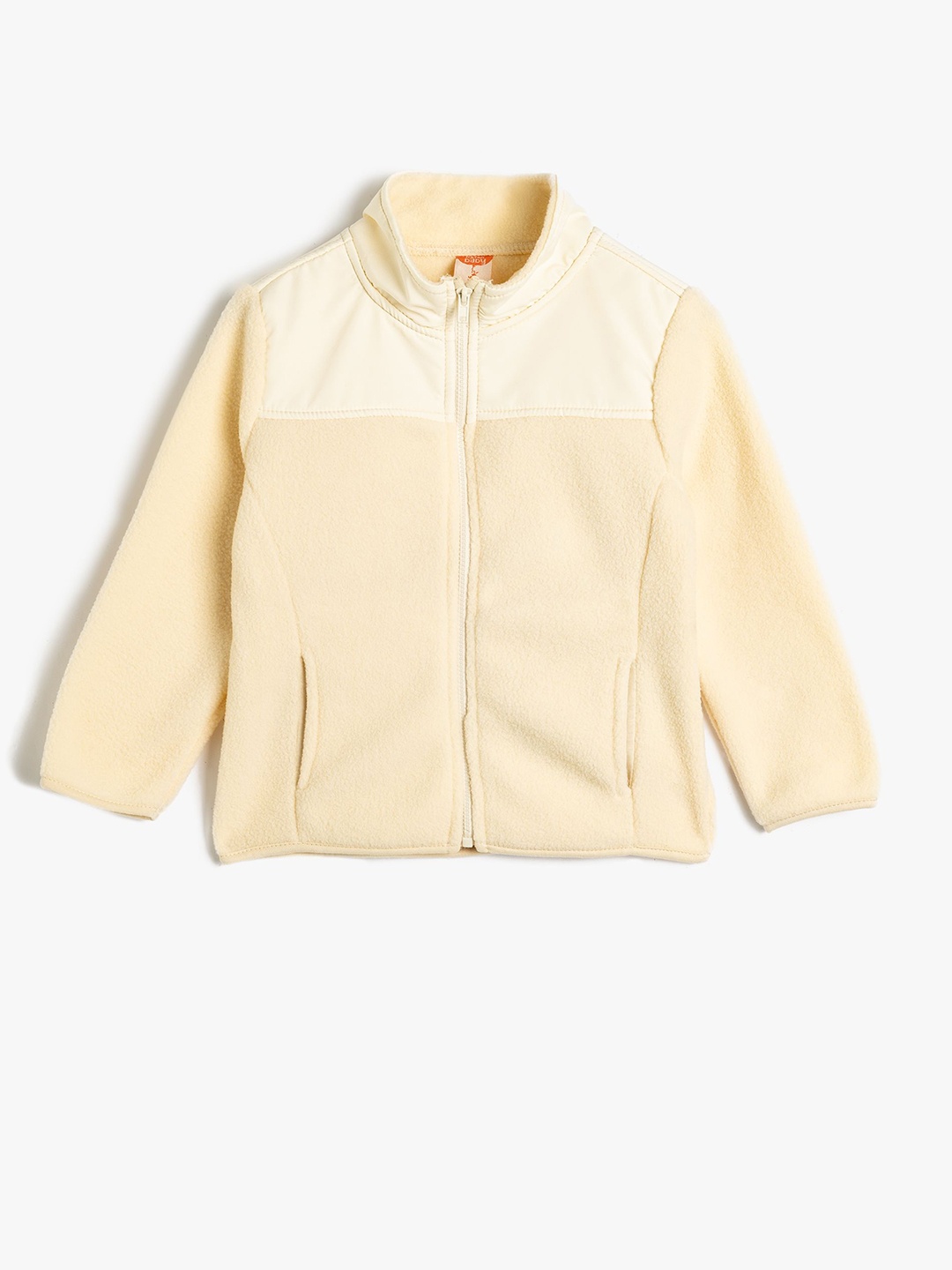 

Koton Boys Mock collar Colourblocked Long Sleeves Sweatshirt, Beige