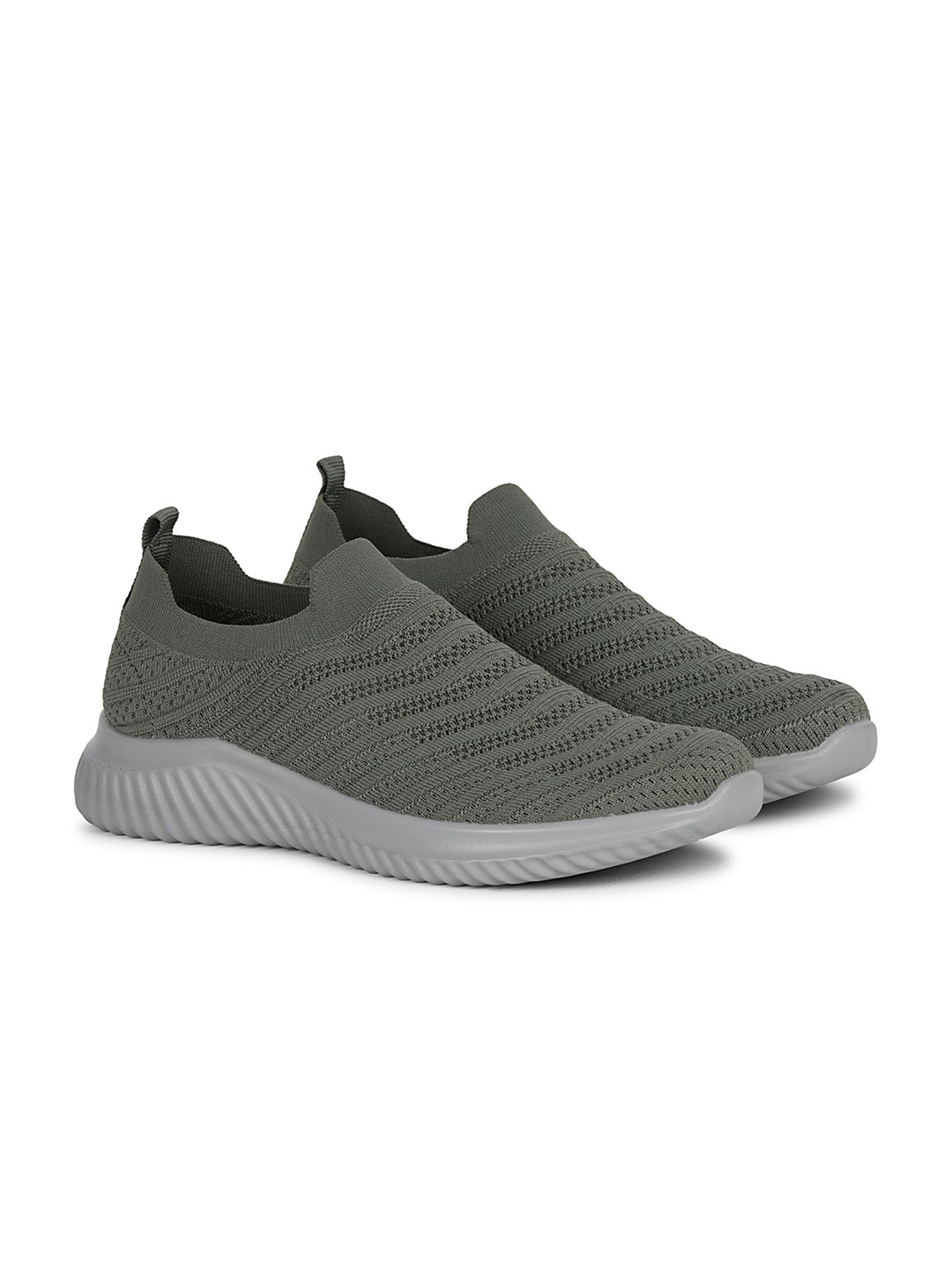 

Aqualite Men Woven Design Slip-On Sneakers, Grey