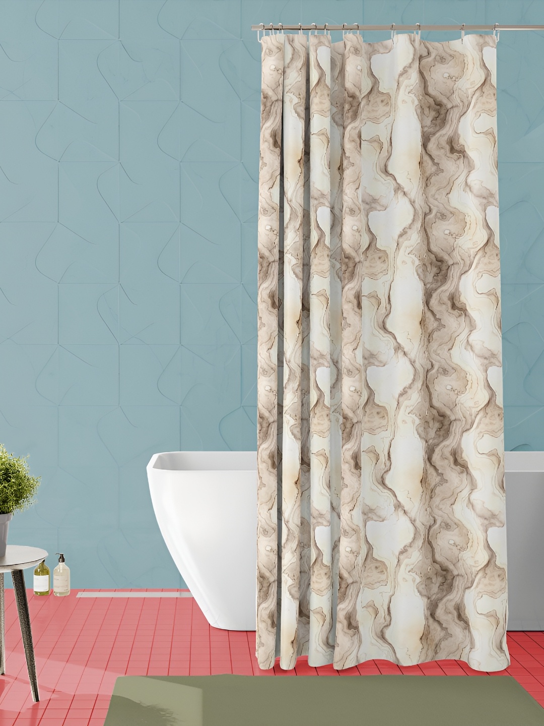 

ArtzFolio Single Piece Waterproof Polyester Shower Curtain, Multi