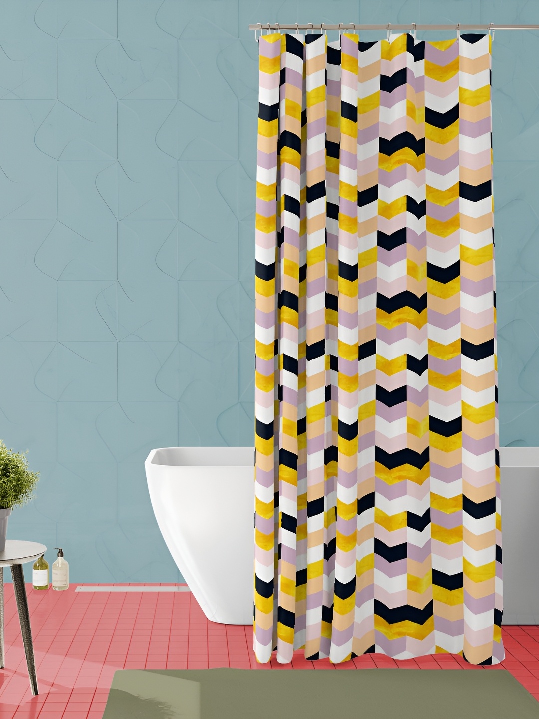 

ArtzFolio Single Piece Waterproof Polyester Shower Curtain, Multi