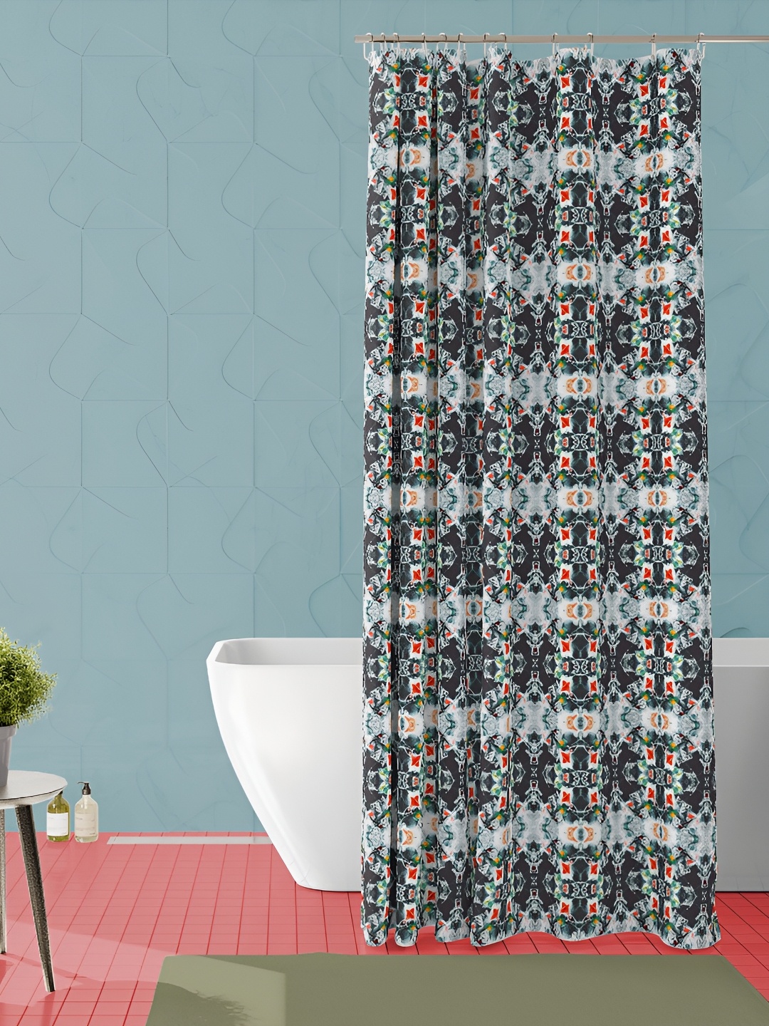 

ArtzFolio Black and White Printed Waterproof Shower Curtain