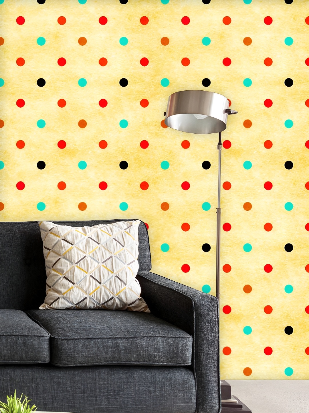 

ArtzFolio Printed UV-Resistant Anti-Bacterial Polka Dots Peel & Stick Wallpaper, Multi