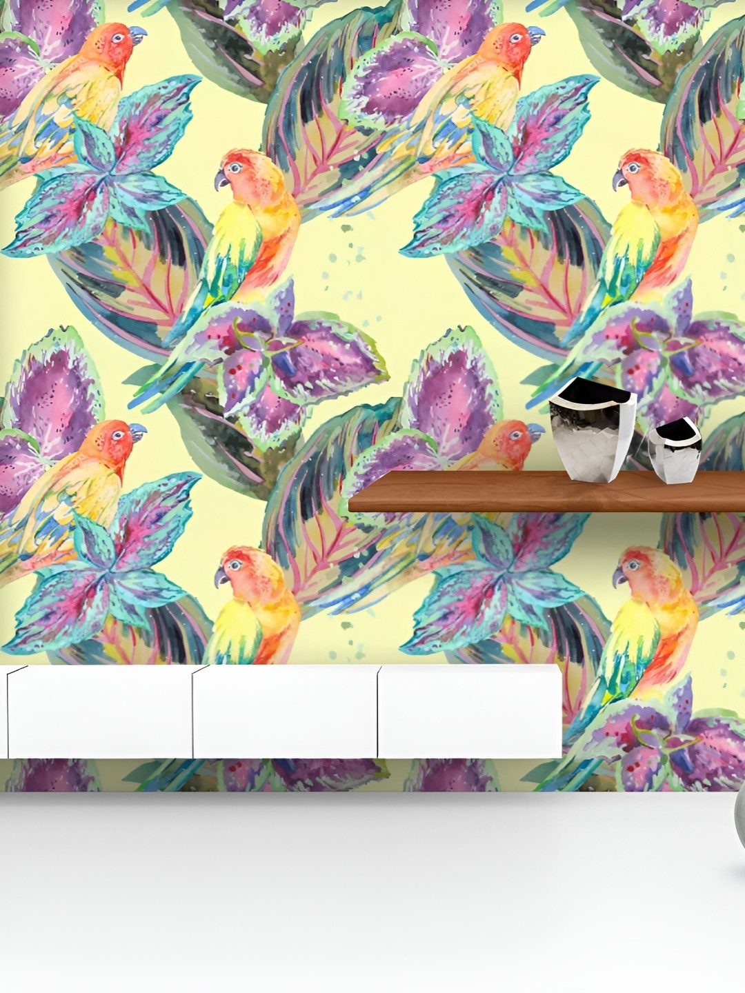 

ArtzFolio Printed UV-Resistant Anti-Bacterial Exotic Art Peel & Stick Wallpaper, Multi