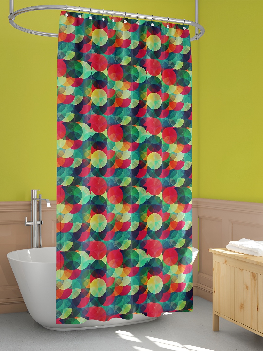 

ArtzFolio Red & Green Printed Shower Curtain