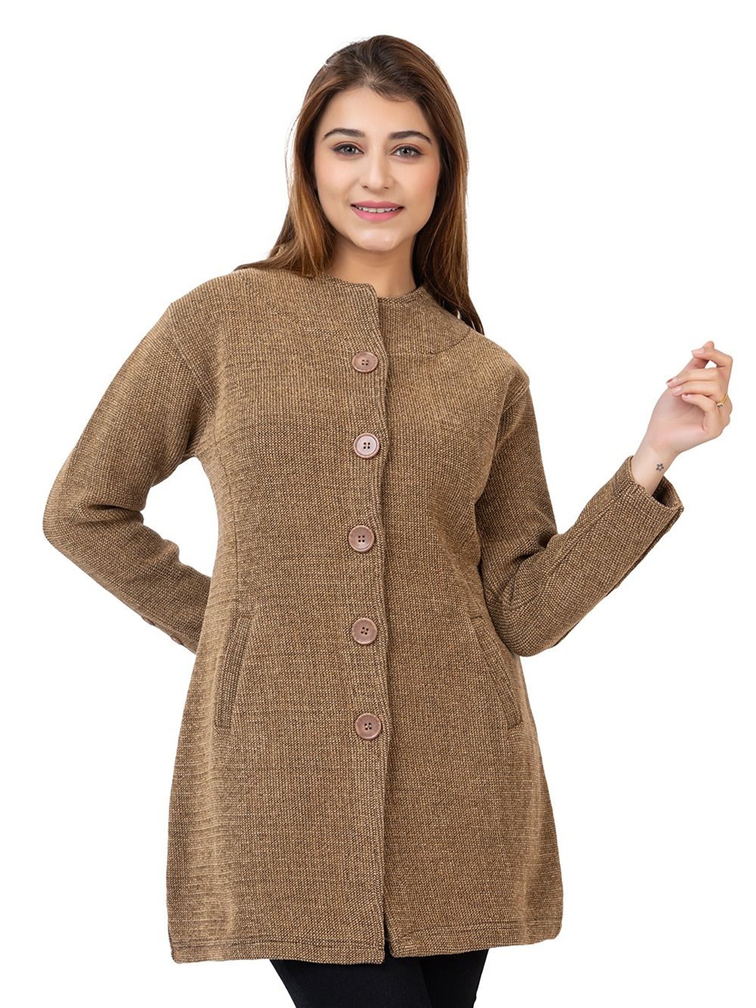 

TWENTY ME Women Longline Cardigan, Beige