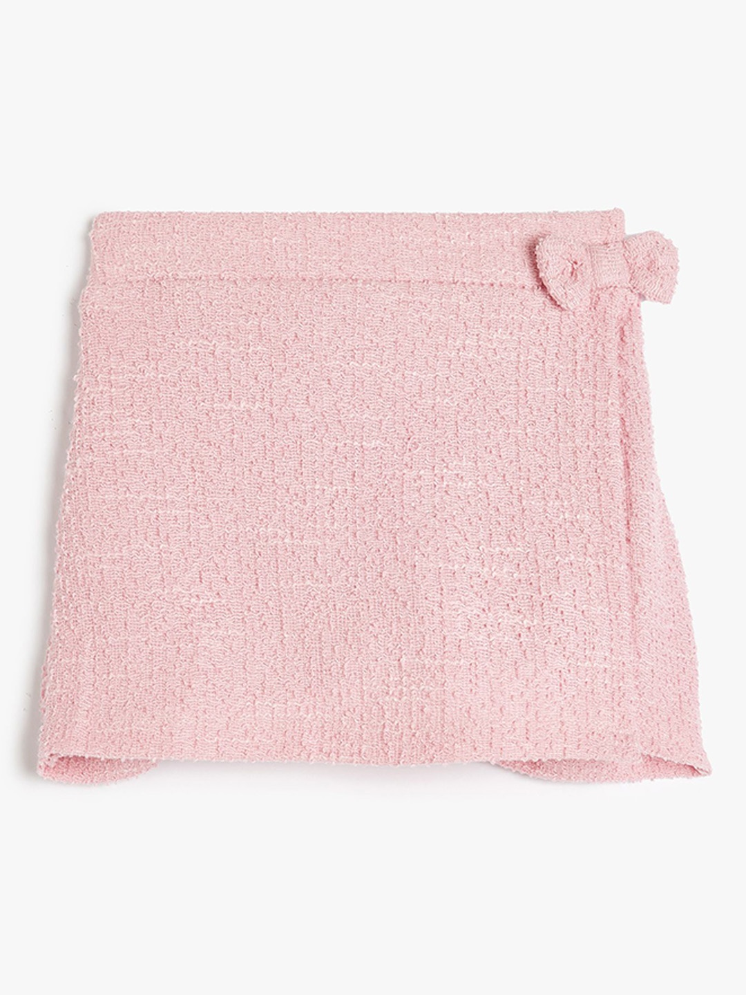 

Koton Girls Self Design Mid-Rise Regular Fit Shorts, Pink