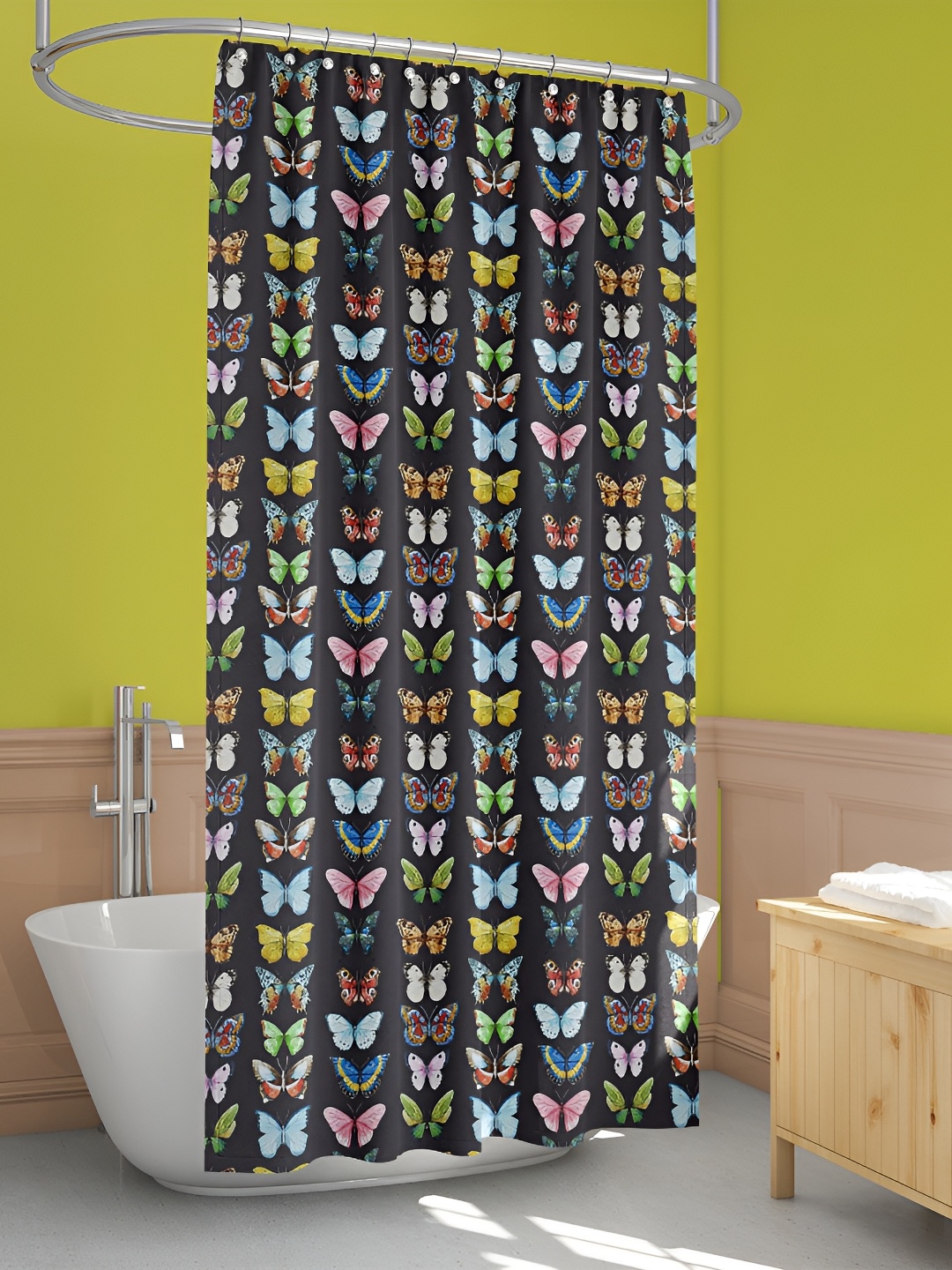 

ArtzFolio Blue & Green Printed Water Proof Shower Curtain