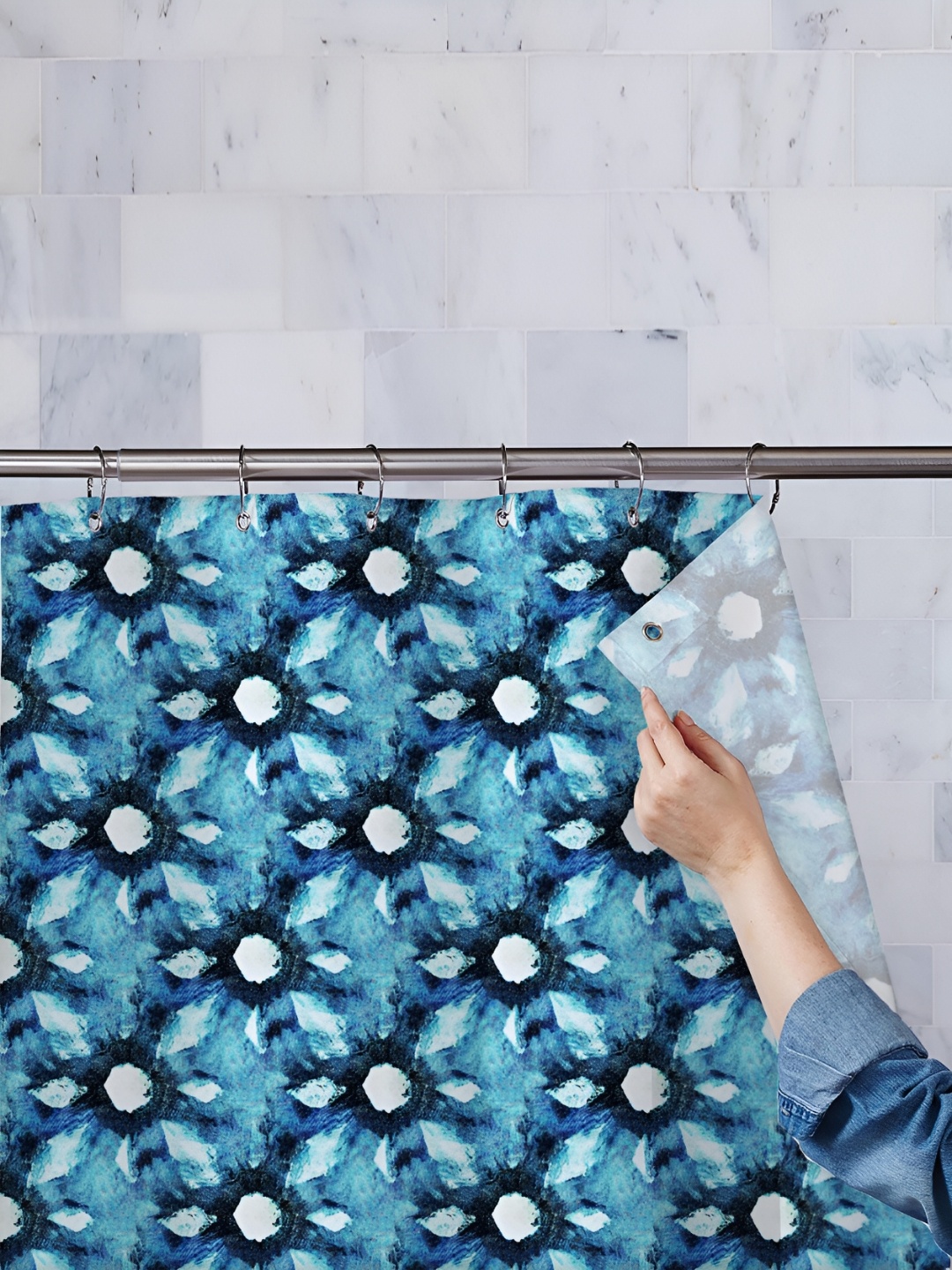 

ArtzFolio Single Piece Waterproof Polyester Shower Curtain, Multi