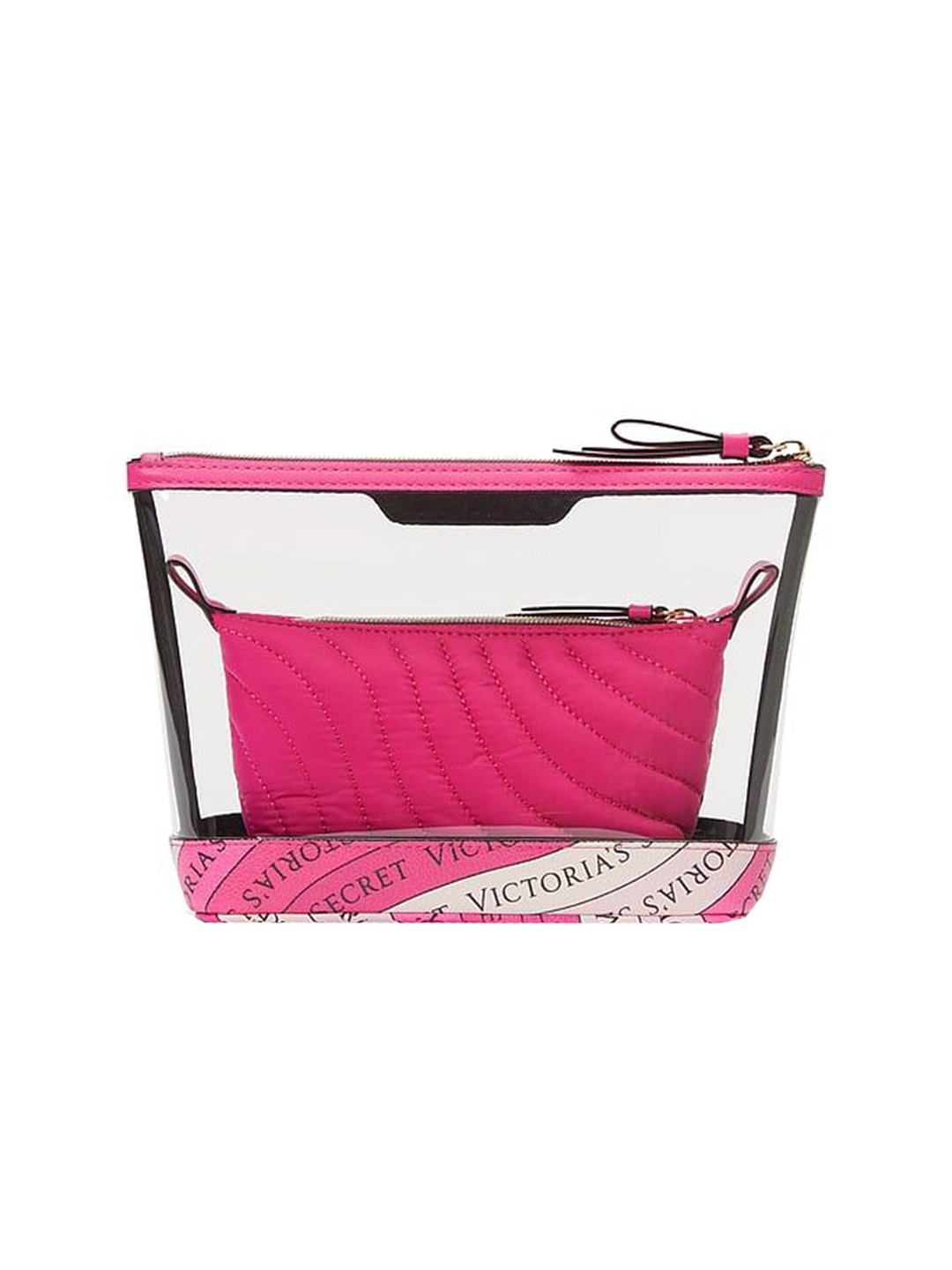 

Victoria's Secret Checked Pouch Travel Accessory, Pink