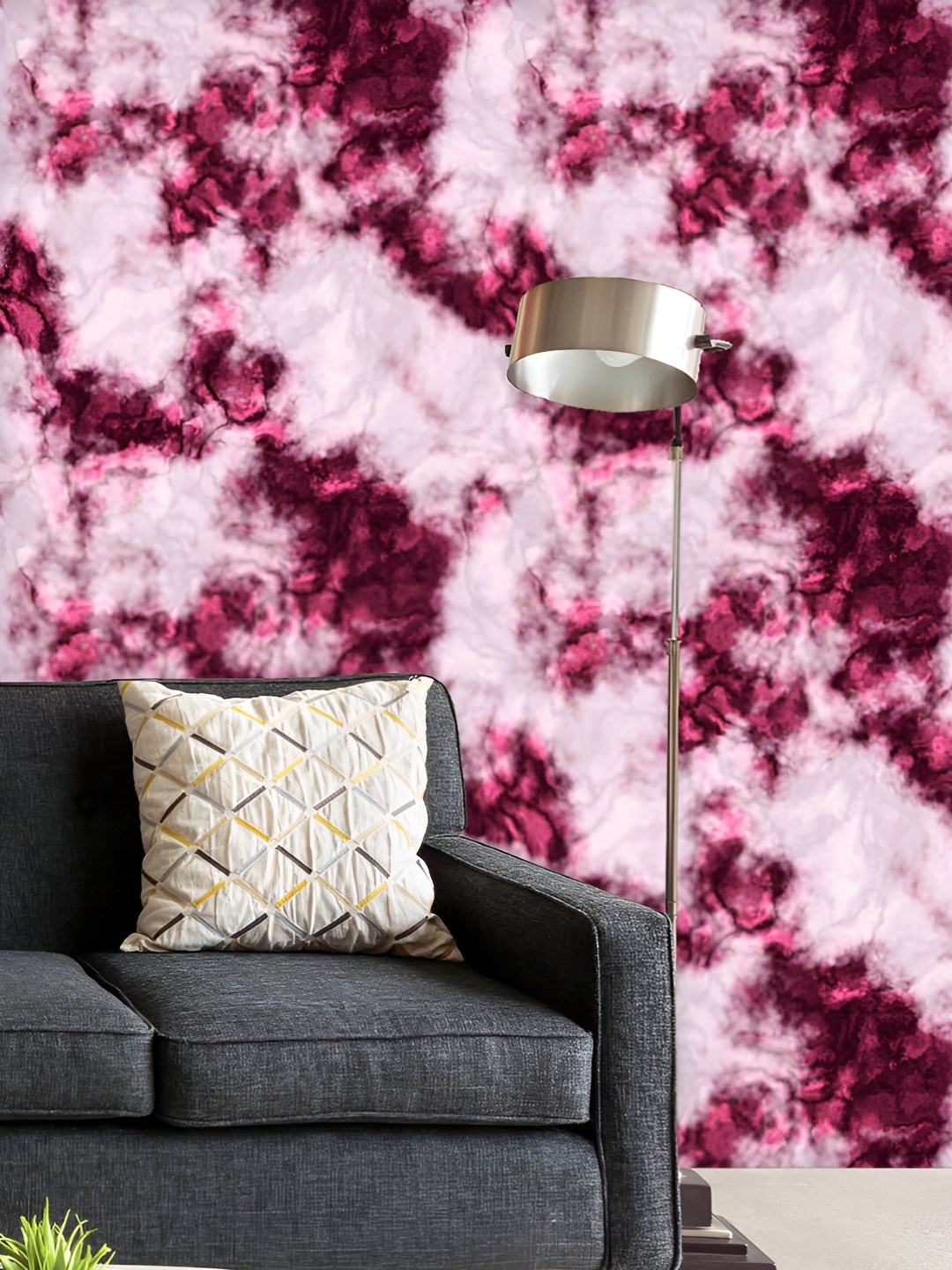 

ArtzFolio Printed UV-Resistant Anti-Bacterial Pink Marble Pattern Peel & Stick Wallpaper, Multi