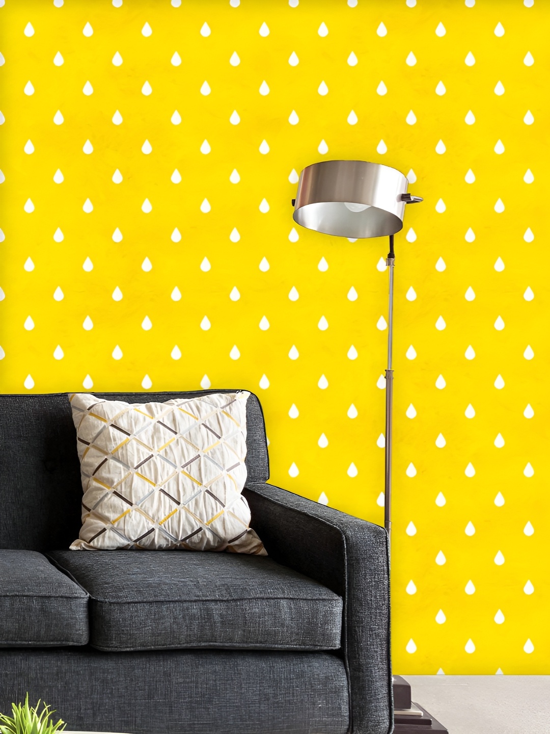 

ArtzFolio Printed UV-Resistant Anti-Bacterial Minimalistic Raindrops Peel & Stick Wallpaper, Multi