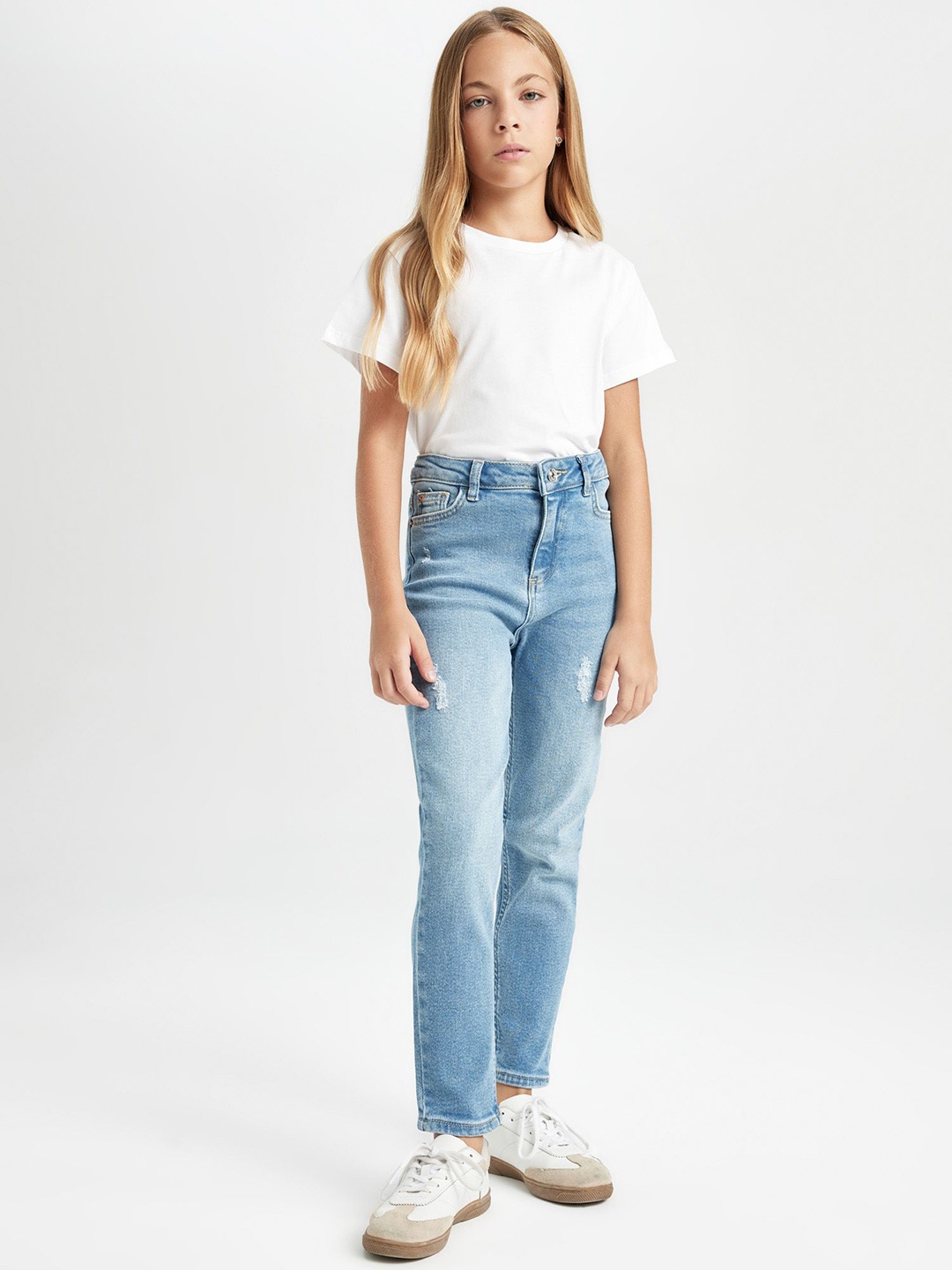 

DeFacto Girls Mid-Rise Chinos, Na