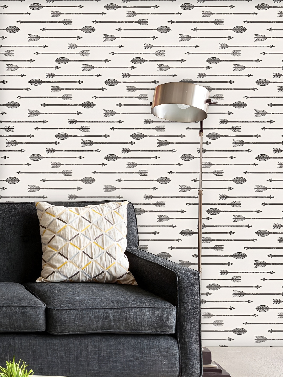 

ArtzFolio Printed UV-Resistant Anti-Bacterial Arrows Pattern Peel & Stick Wallpaper, Multi