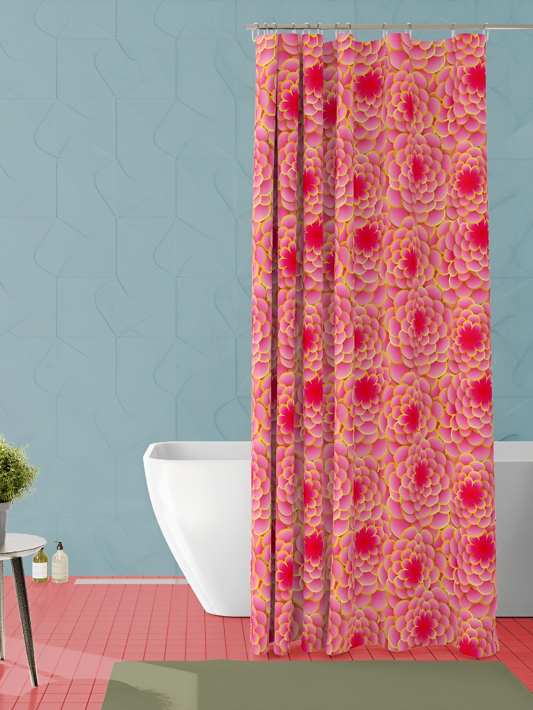 

ArtzFolio Coral Printed Waterproof Shower Curtain