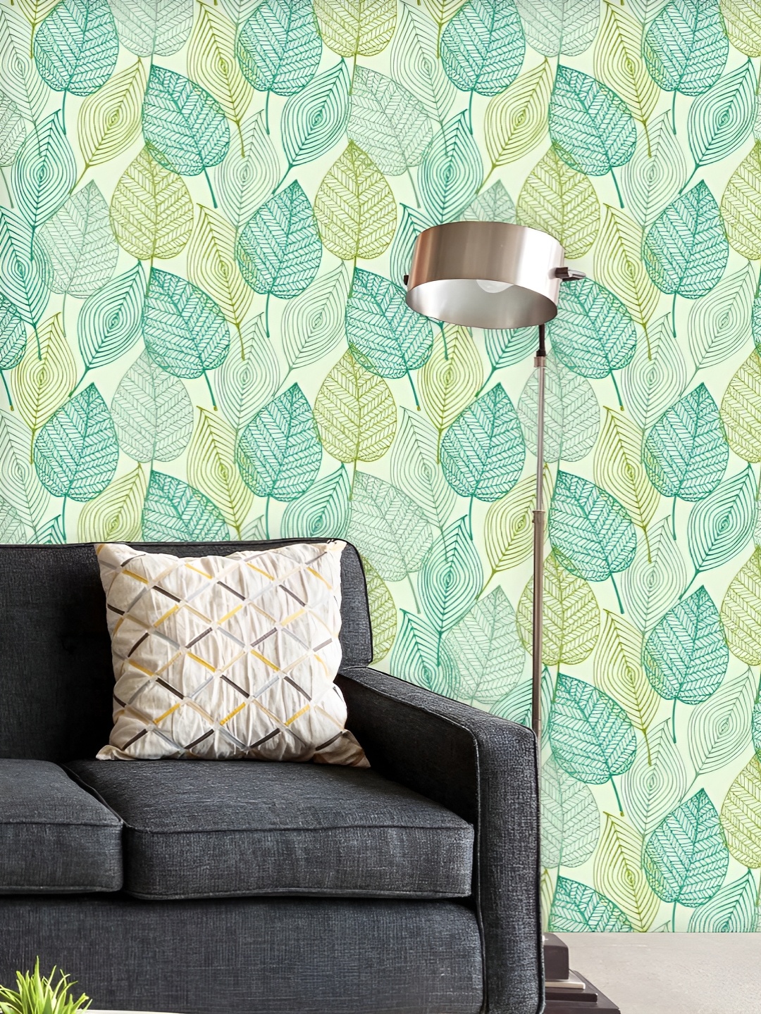 

ArtzFolio Printed UV-Resistant Anti-Bacterial Ornamental SpringPeel & Stick Wallpaper, Multi