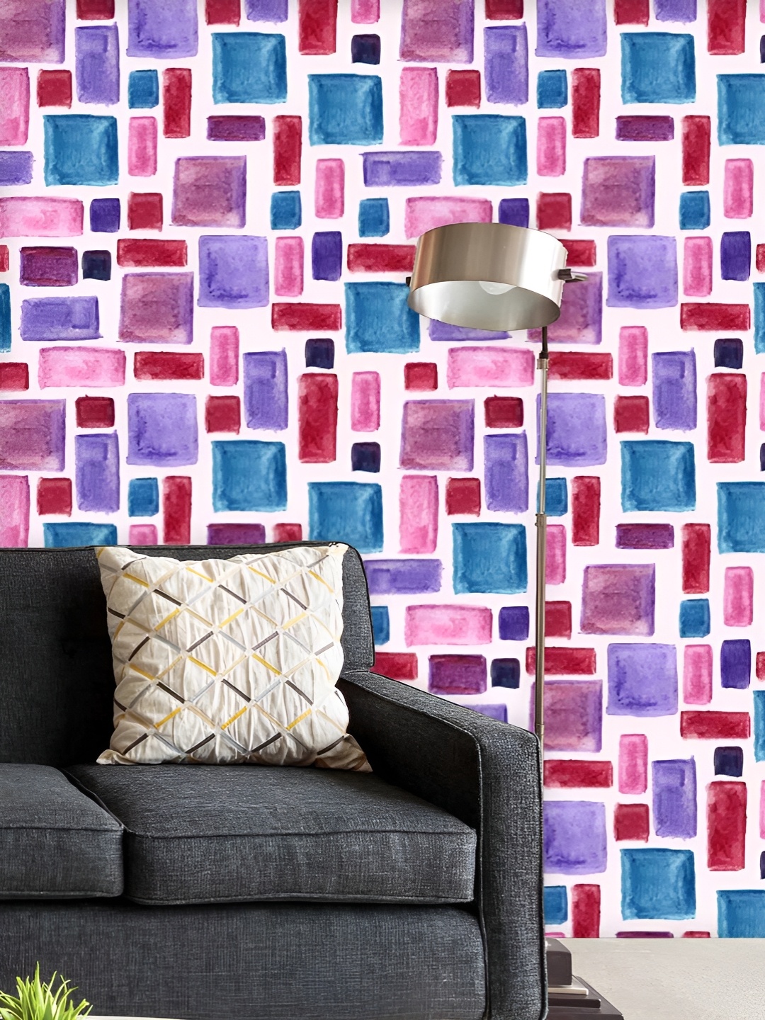 

ArtzFolio Printed UV-Resistant Anti-Bacterial Watercolor Pattern Peel & Stick Wallpaper, Multi