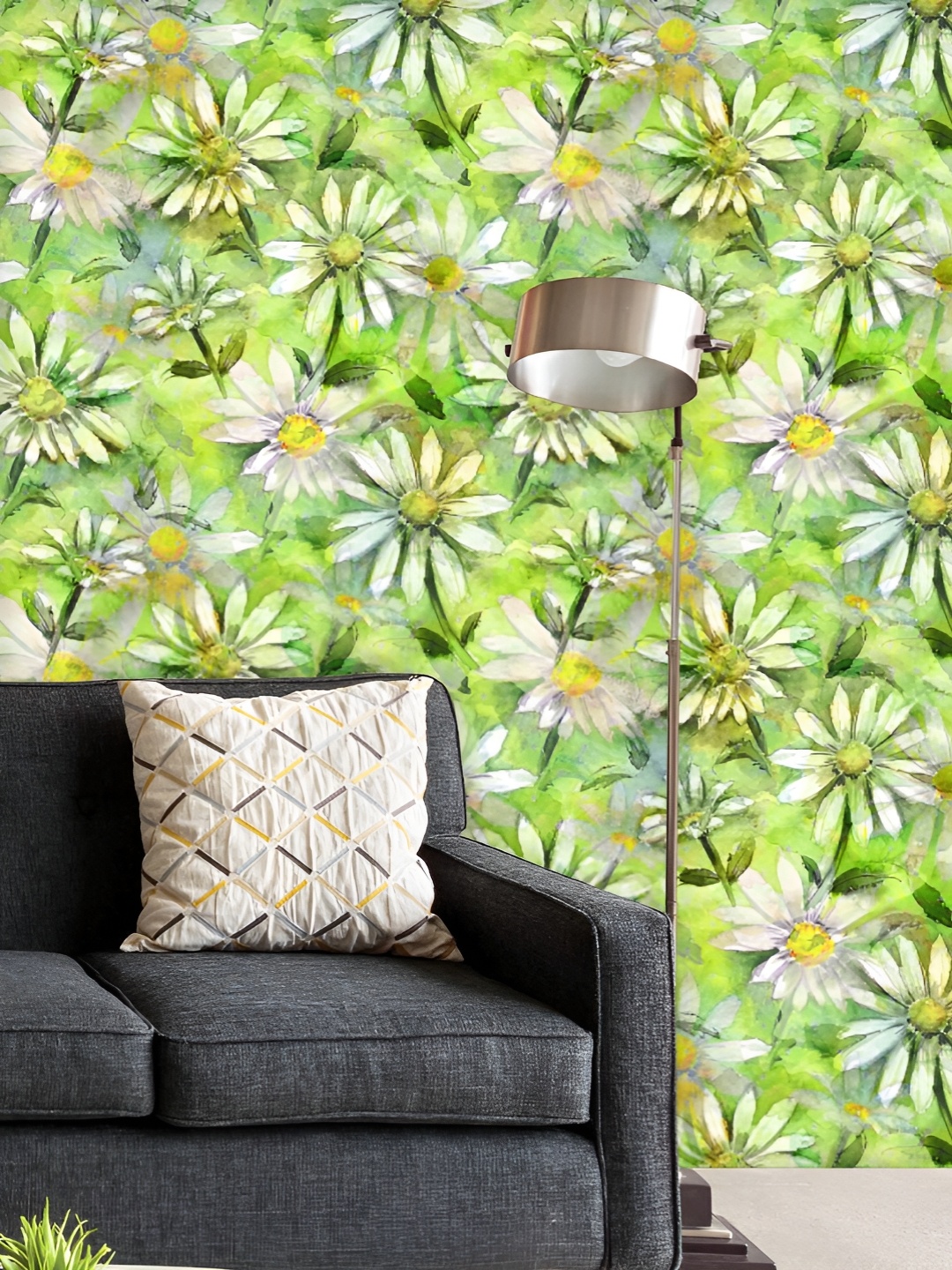 

ArtzFolio Printed UV-Resistant Anti-Bacterial Floral Watercolor Peel & Stick Wallpaper, Multi