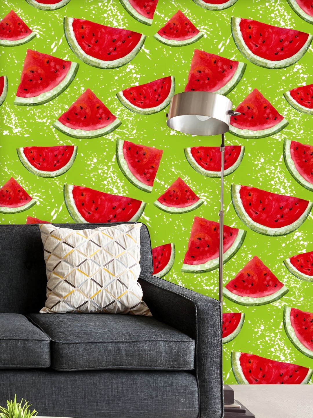 

ArtzFolio Printed UV-Resistant Anti-Bacterial Watermelon Pattern Peel & Stick Wallpaper, Multi