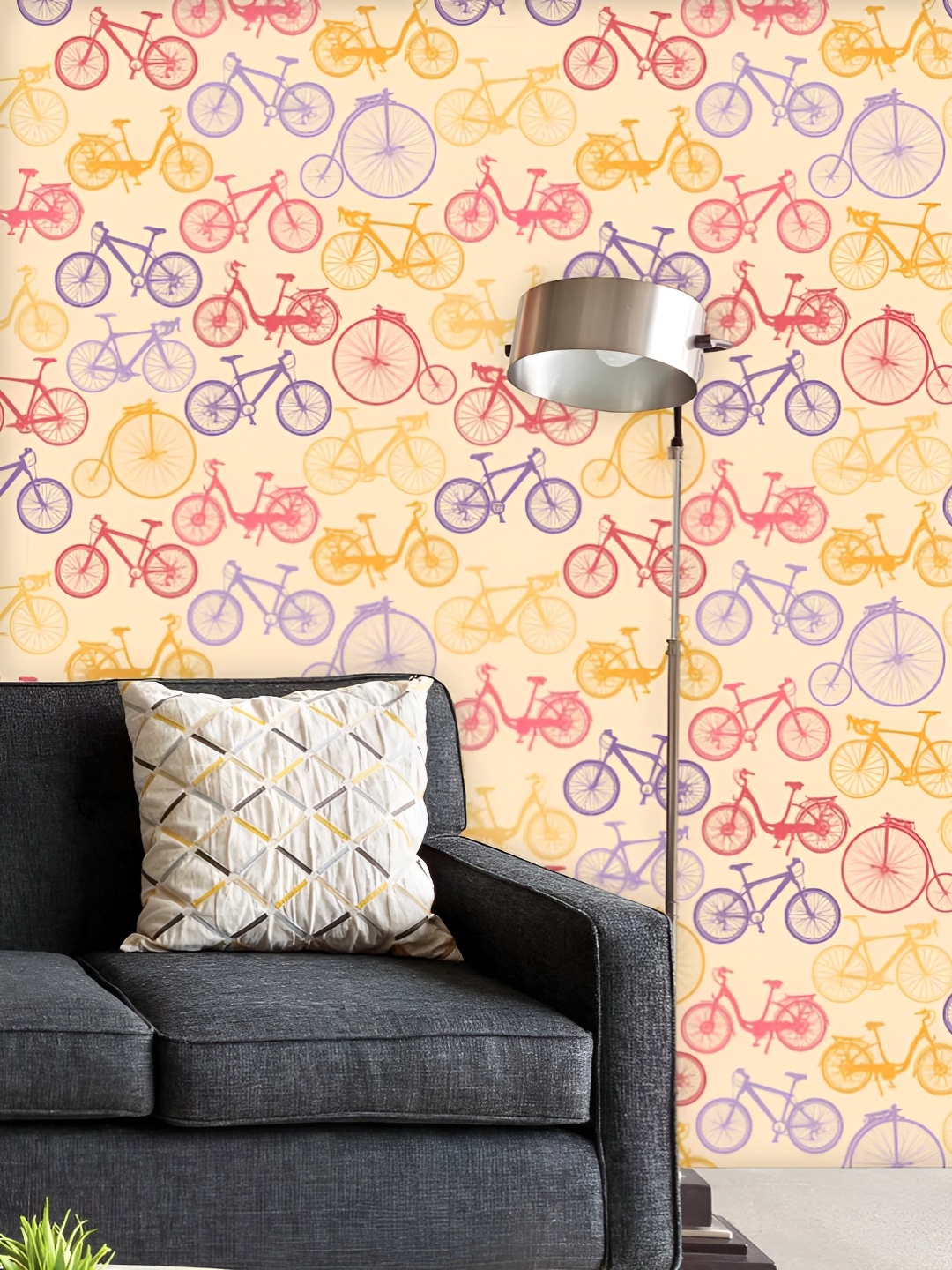 

ArtzFolio Printed UV-Resistant Anti-Bacterial BikingPeel & Stick Wallpaper, Multi