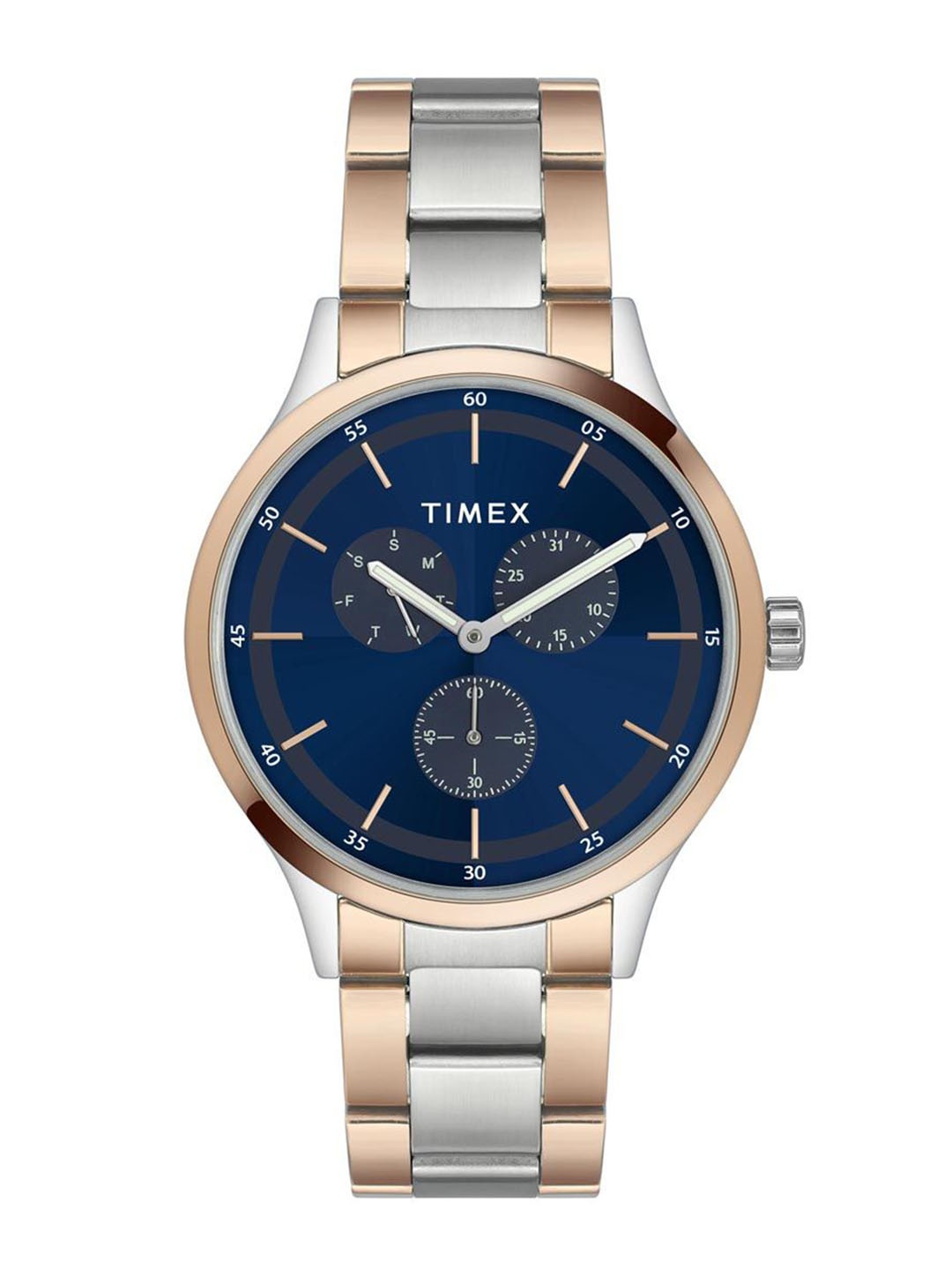 

Timex Men Brass Dial & Stainless Steel Straps Analogue Watch TWHG03SMU15, Blue