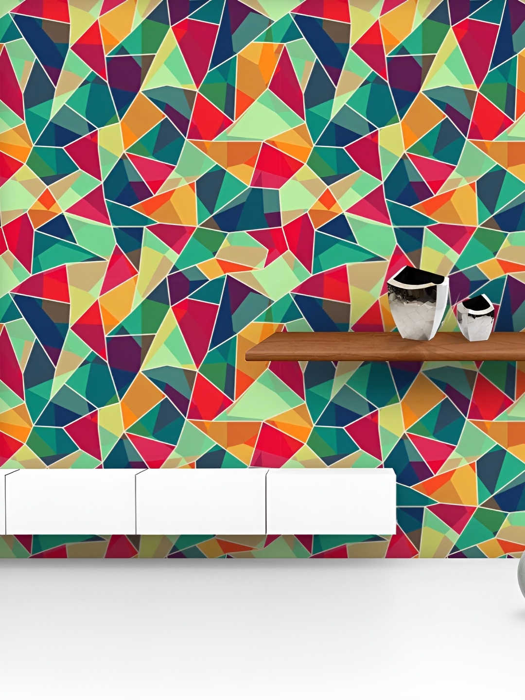 

ArtzFolio Printed UV-Resistant Anti-Bacterial Mosaic Peel & Stick Wallpaper, Multi