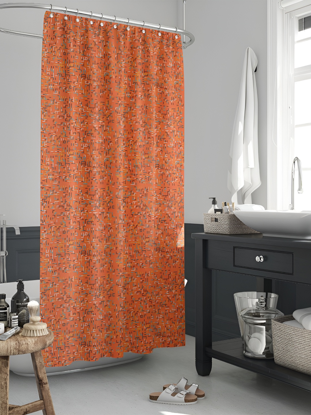 

ArtzFolio Single Piece Waterproof Polyester Shower Curtain, Multi