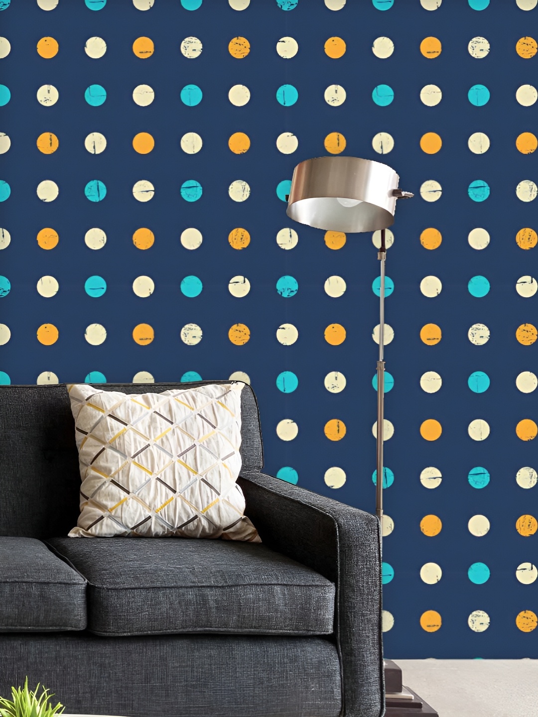 

ArtzFolio Printed UV-Resistant Anti-Bacterial Polka PatternPeel & Stick Wallpaper, Multi