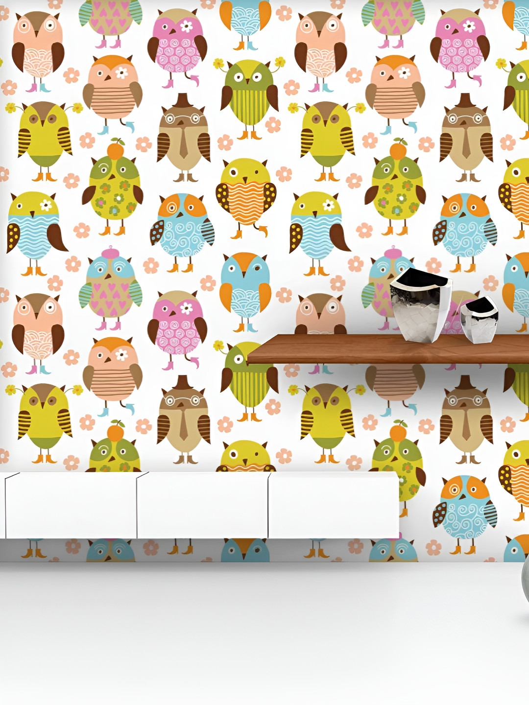 

ArtzFolio Printed UV-Resistant Anti-Bacterial Pretty Birds Peel & Stick Wallpaper, Multi