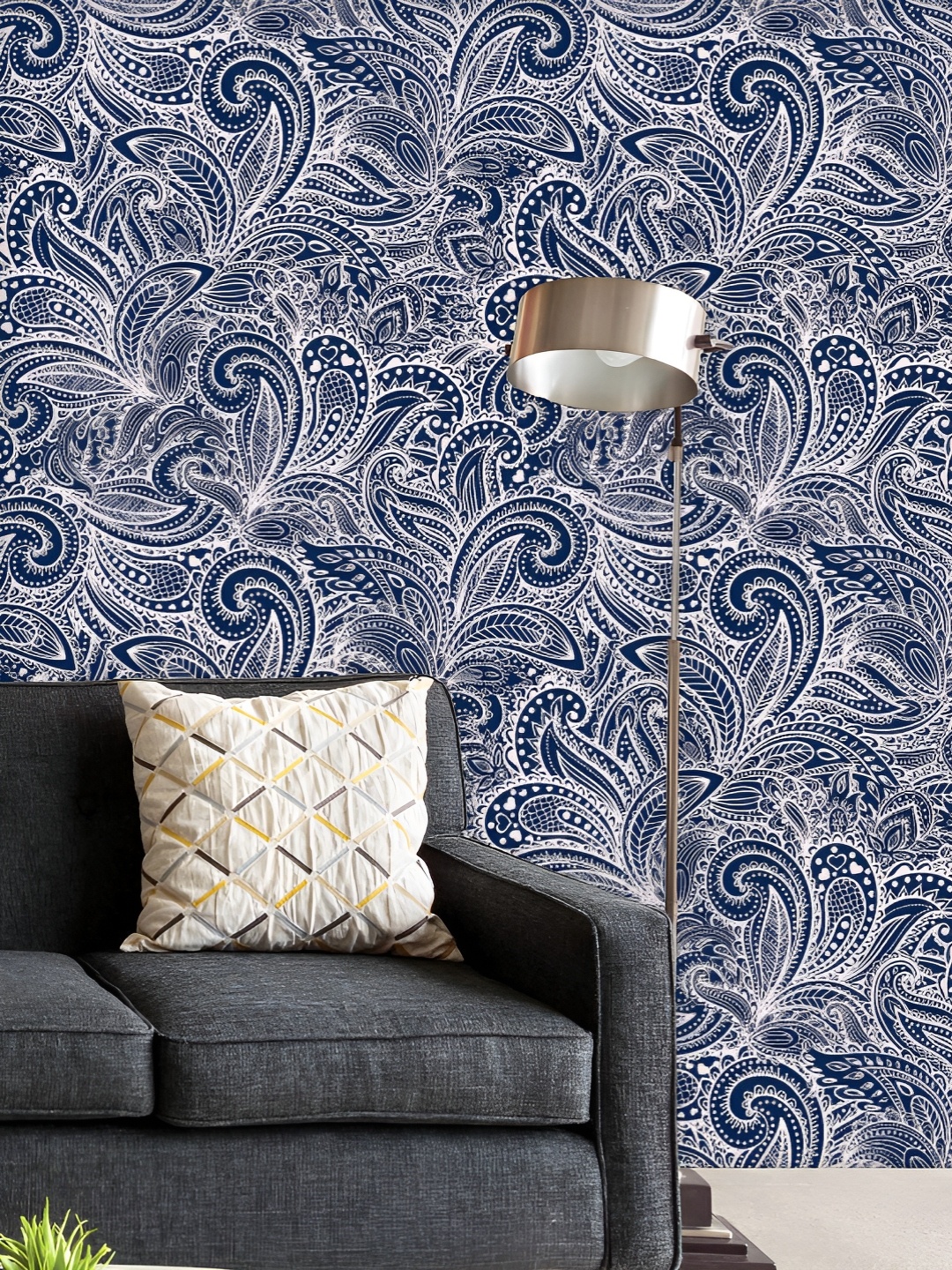 

ArtzFolio Printed UV-Resistant Anti-Bacterial Vintage Paisley Peel & Stick Wallpaper, Multi