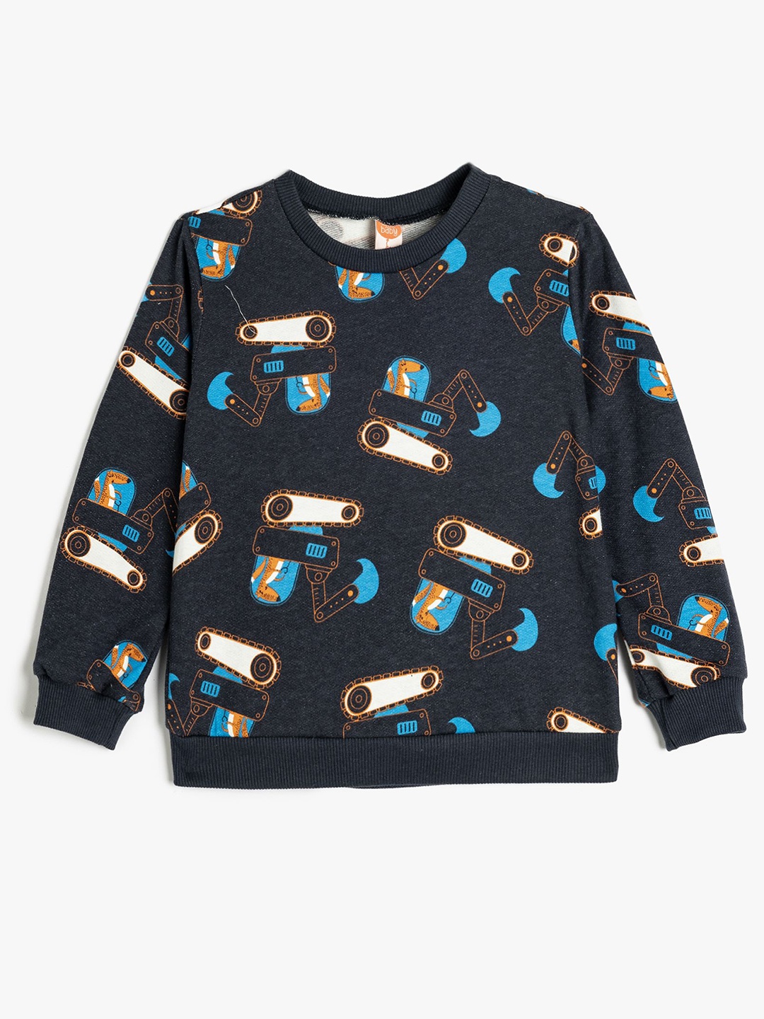 

Koton Boys Printed Pullover Cotton Sweatshirt, Navy blue