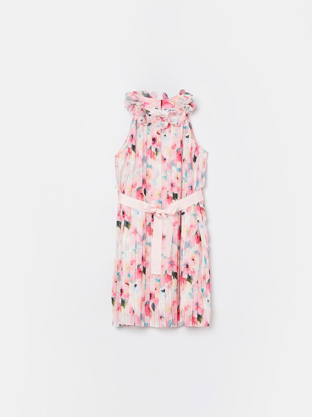 

Fame Forever by Lifestyle Girls Floral Printed A-Line Dress, Pink