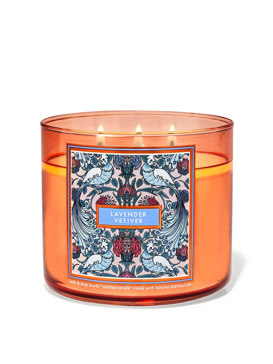 

Bath & Body Works Lavender Vetiver 3-Wick Candles - 411g, Orange